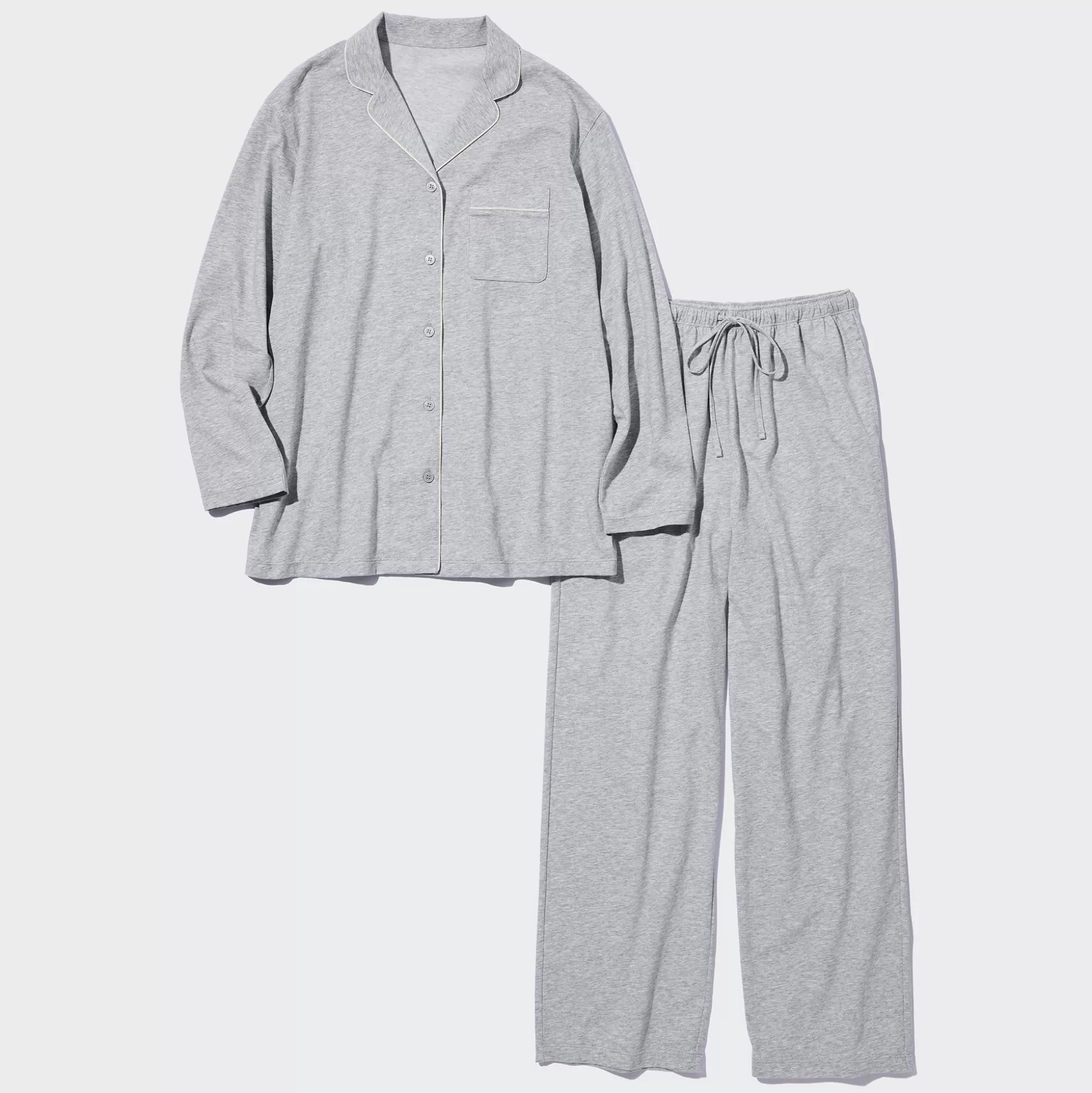 Women UNIQLO Loungewear & Pajamas<Airism Cotton Long-Sleeve Pajamas