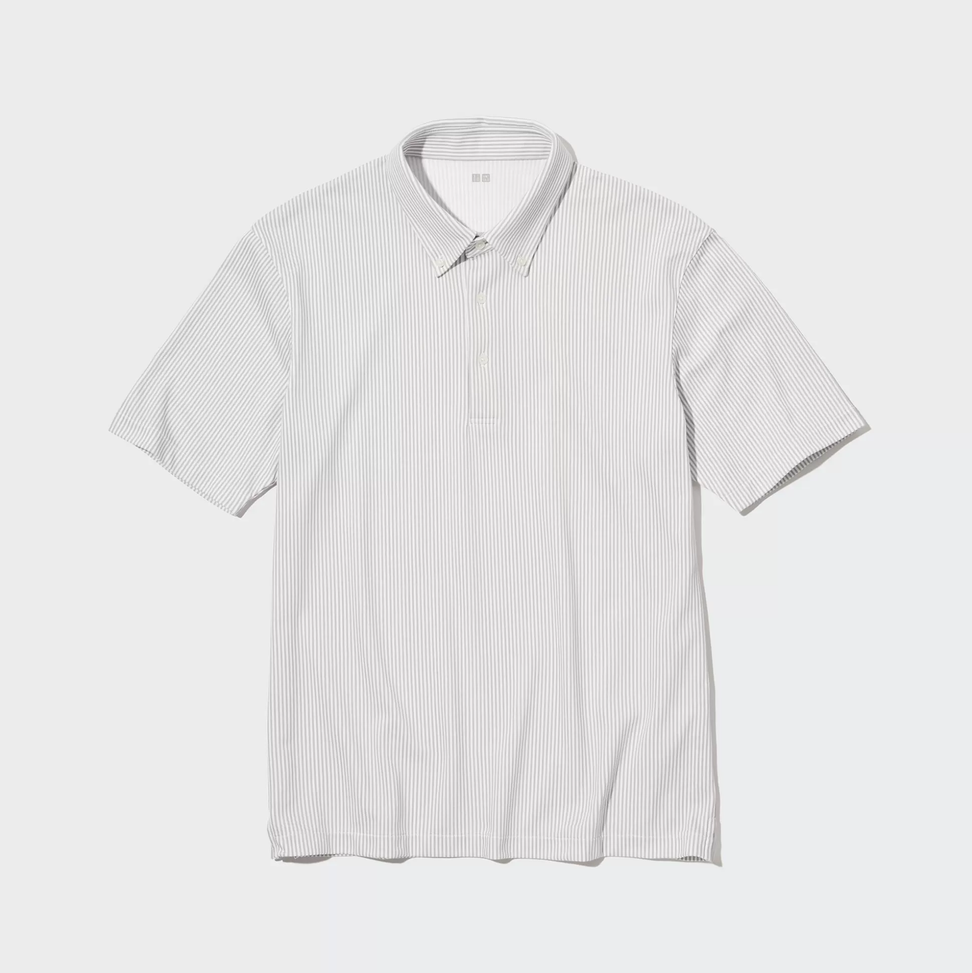 Men UNIQLO Casual Shirts<Airism Pique Short-Sleeve Striped Polo Shirt