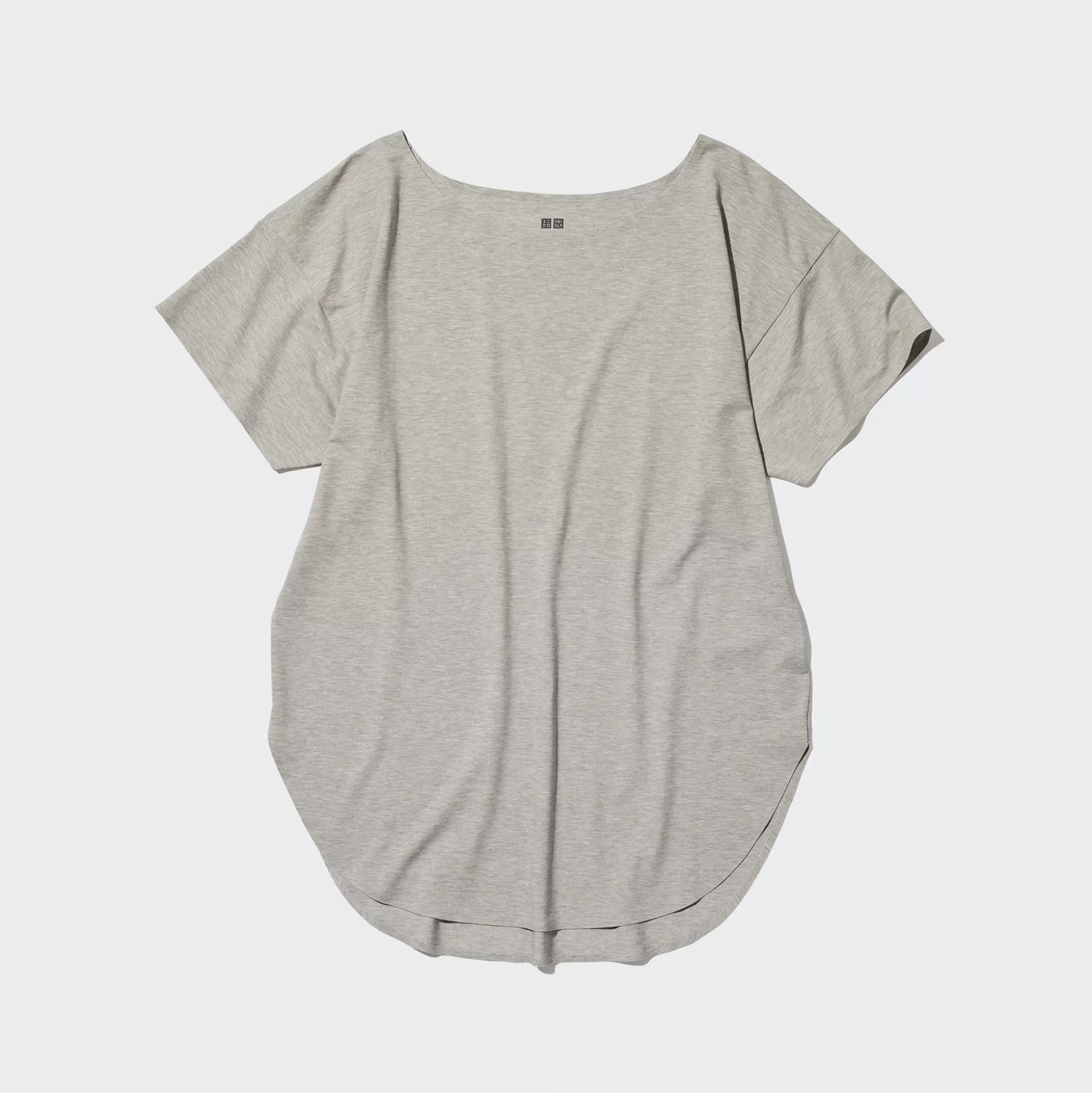 Women UNIQLO T-Shirts<Airism Seamless Boat Neck Short-Sleeve Long T-Shirt