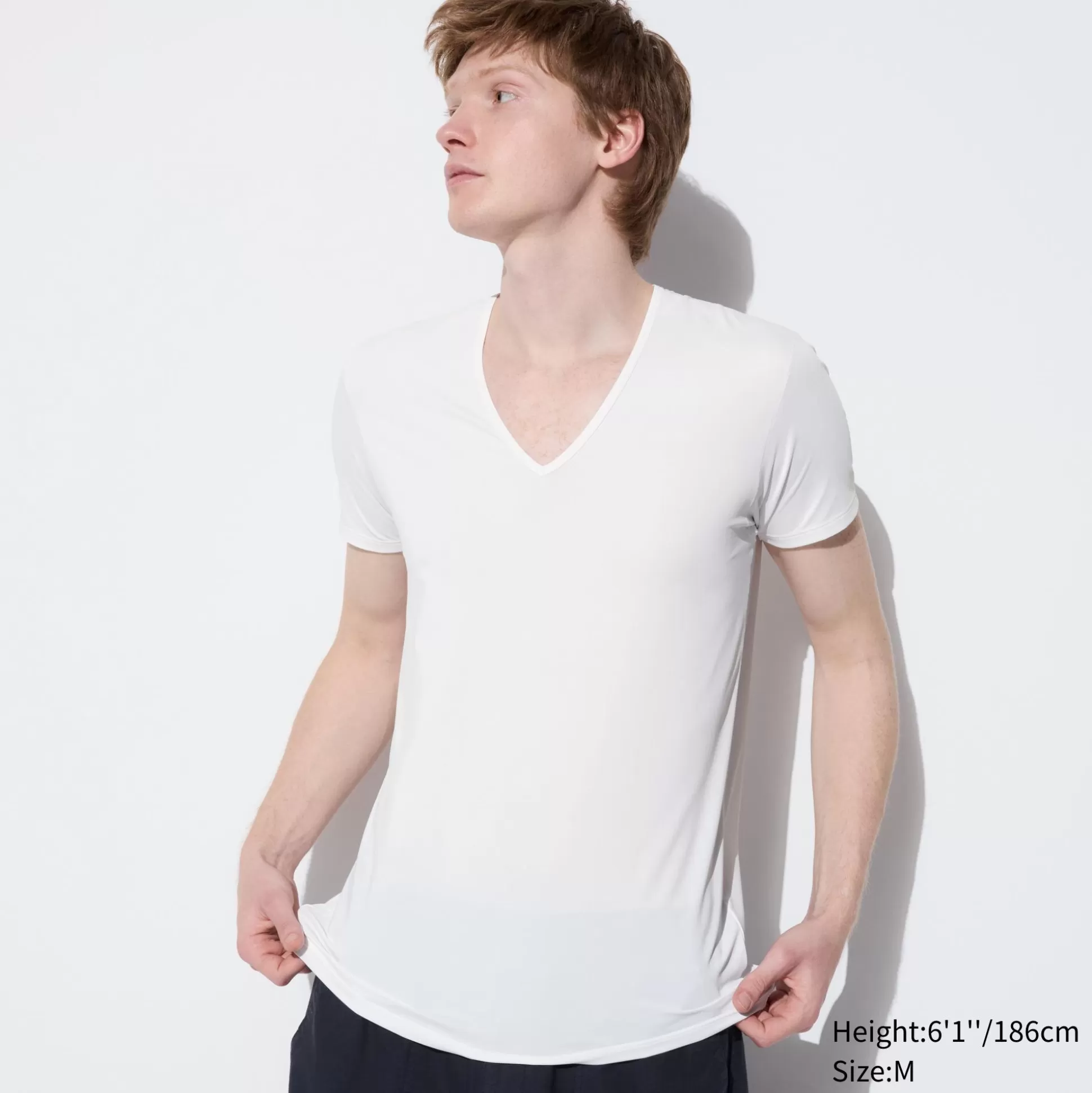 Men UNIQLO Airism Innerwear<Airism V-Neck Short-Sleeve T-Shirt