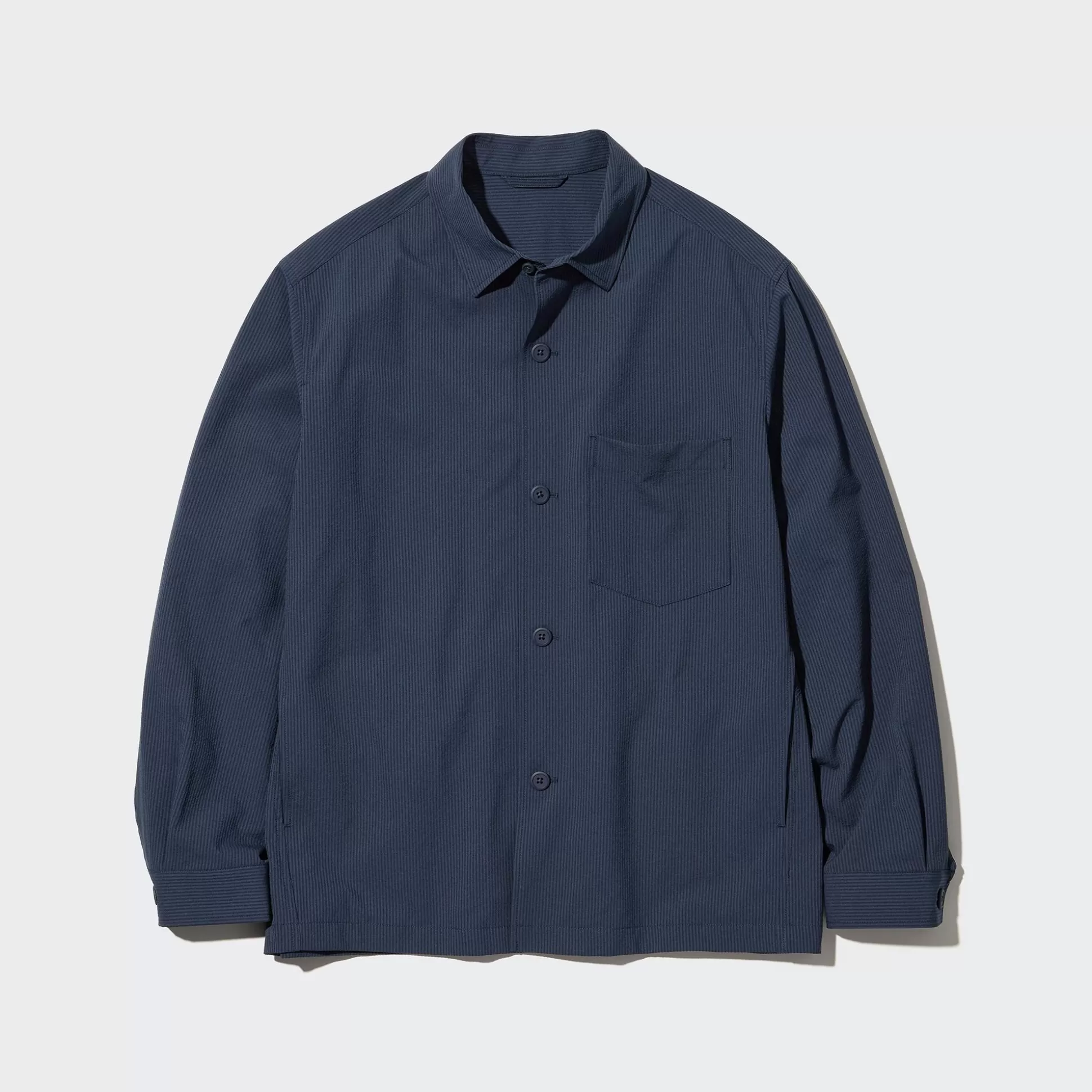 Men UNIQLO Jackets & Parkas<Airsense Shirt Jacket (Seersucker)(Ultra Light Shirt Jacket)