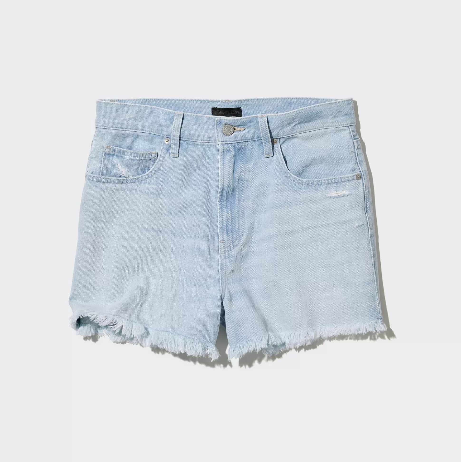 Women UNIQLO Shorts<Boyfriend Denim Shorts (Frayed Hem)