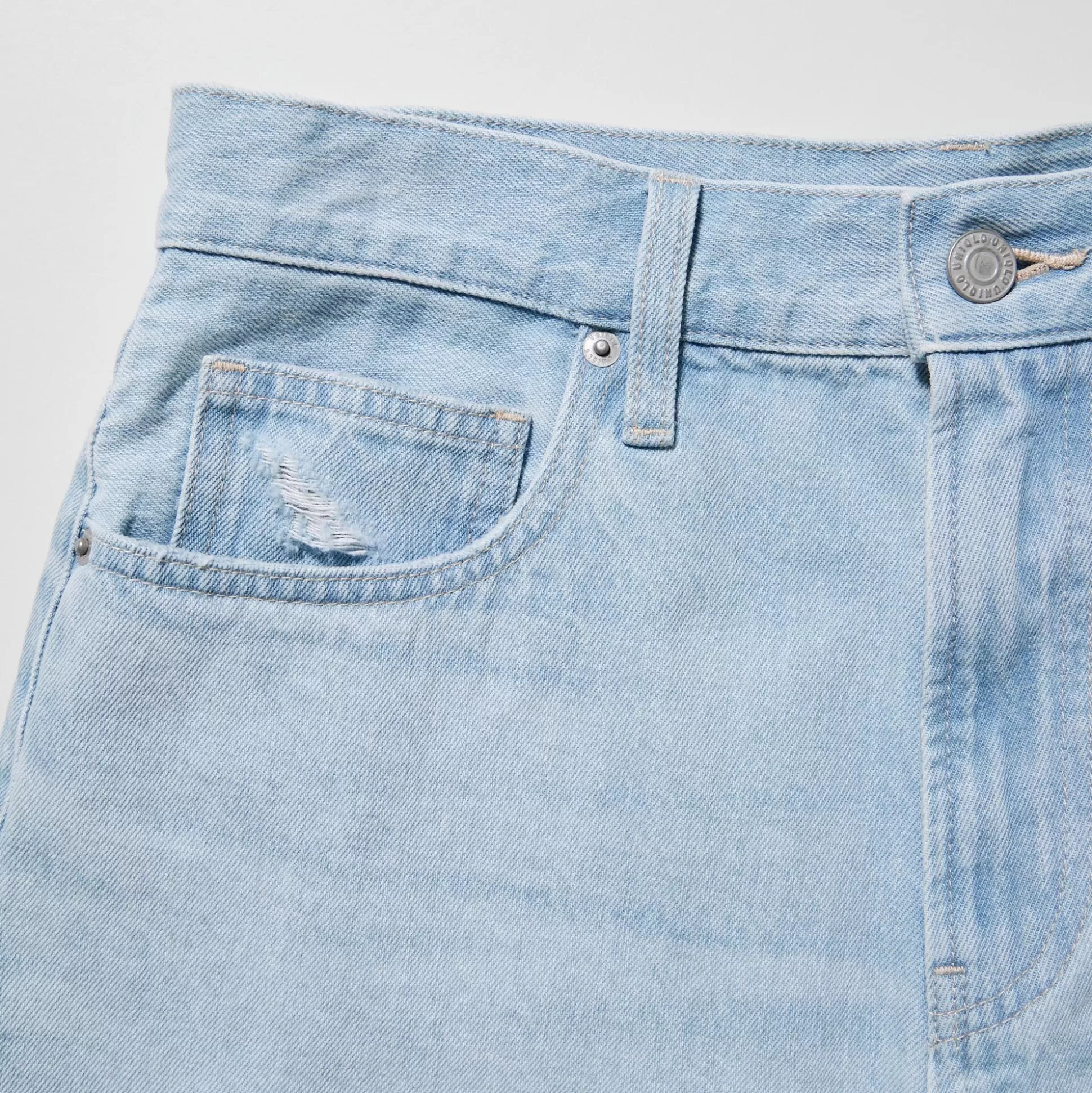 Women UNIQLO Shorts<Boyfriend Denim Shorts (Frayed Hem)