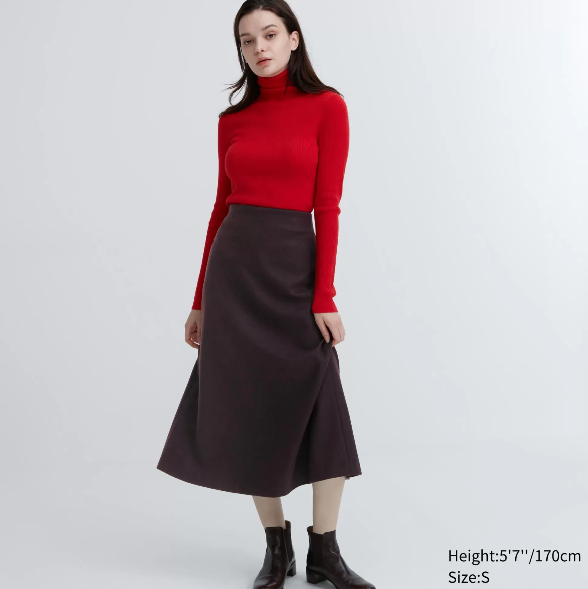 Women UNIQLO Skirts<Brushed Jersey Flared Skirt