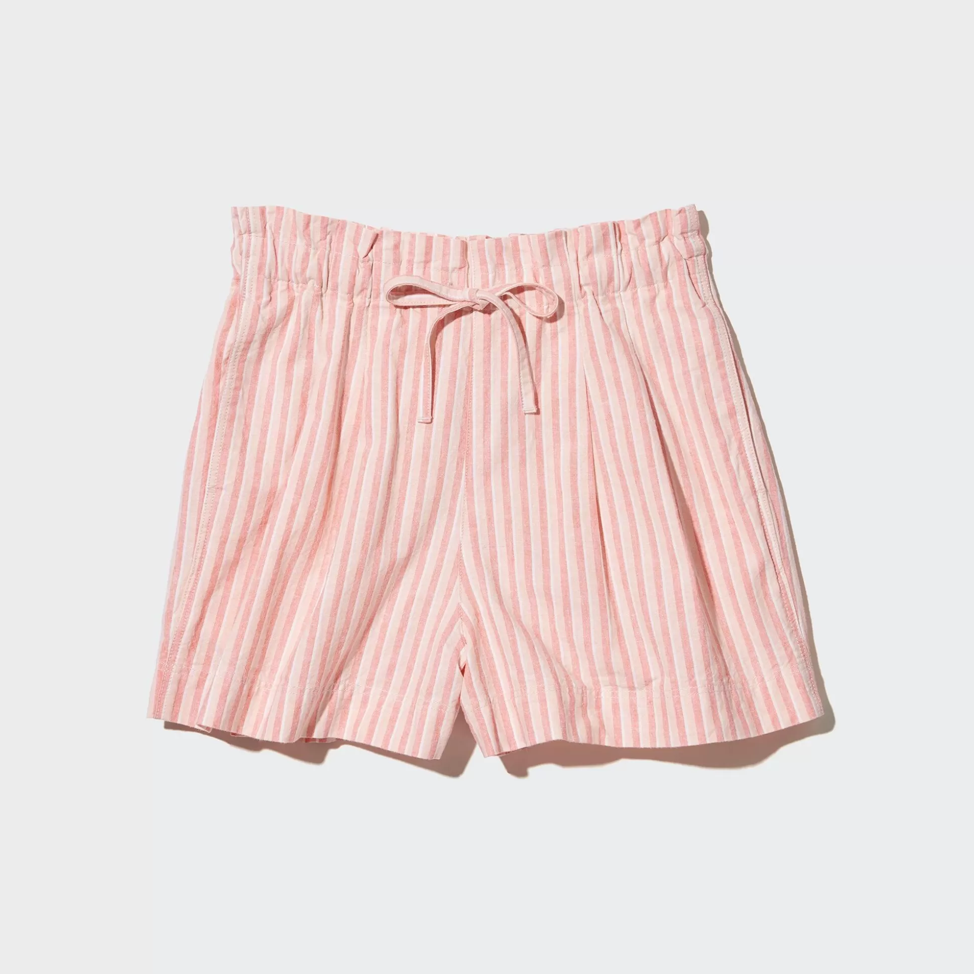 Women UNIQLO Shorts<Cotton Linen Striped Shorts