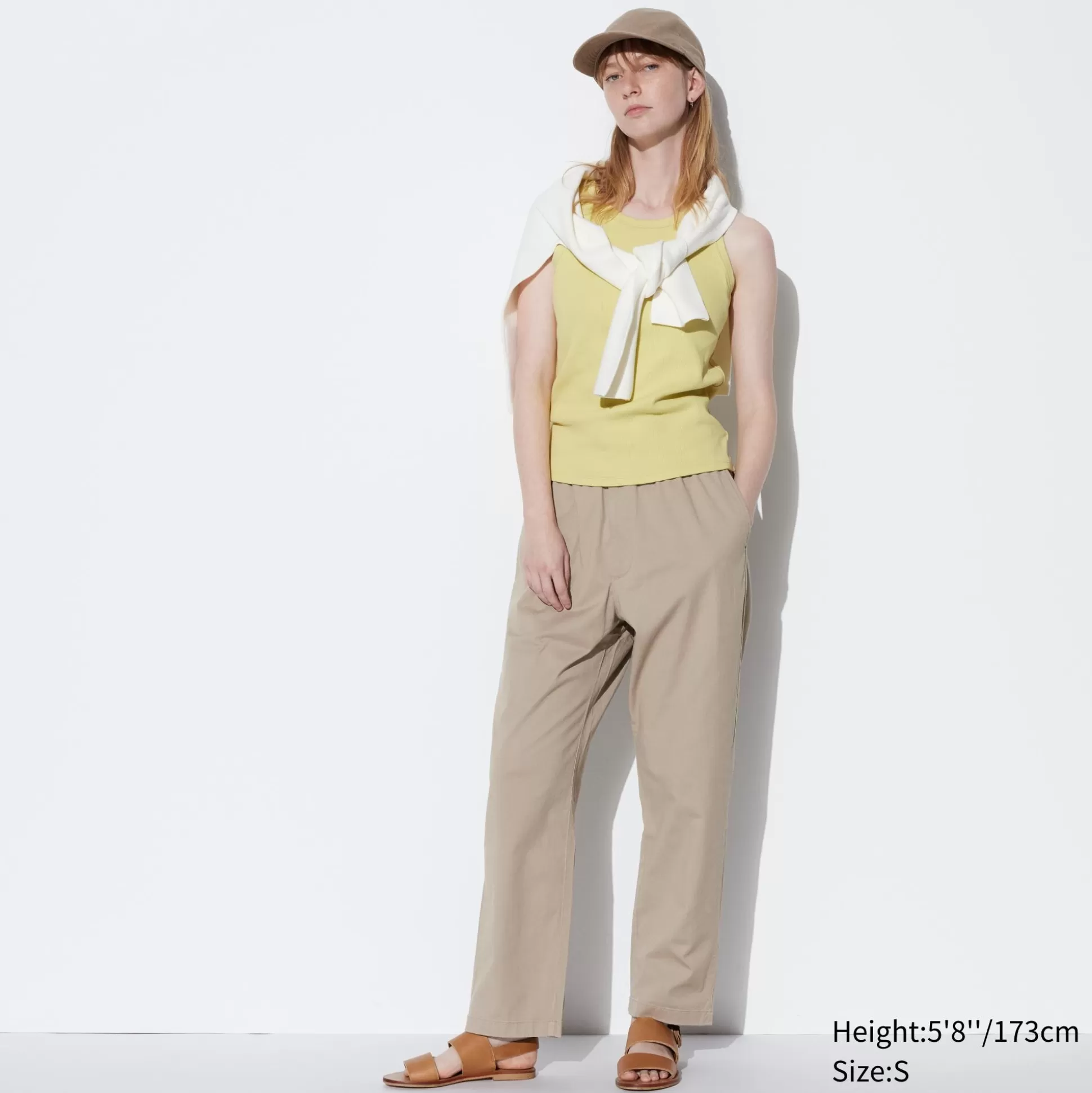 Men UNIQLO Pants<Cotton Relaxed Ankle Pants