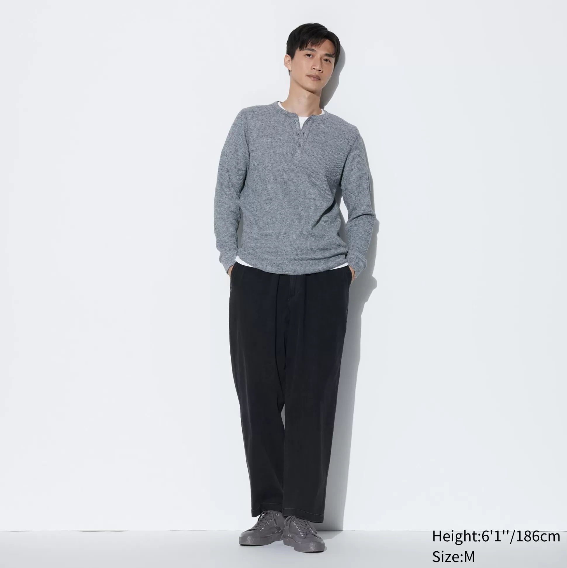 Men UNIQLO Pants<Cotton Relaxed Ankle Pants (Denim)