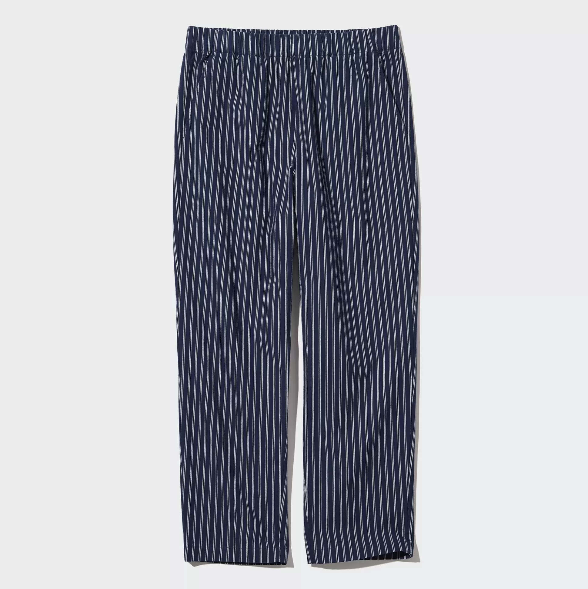 Women UNIQLO Pants<Cotton Striped Relaxed Ankle Pants