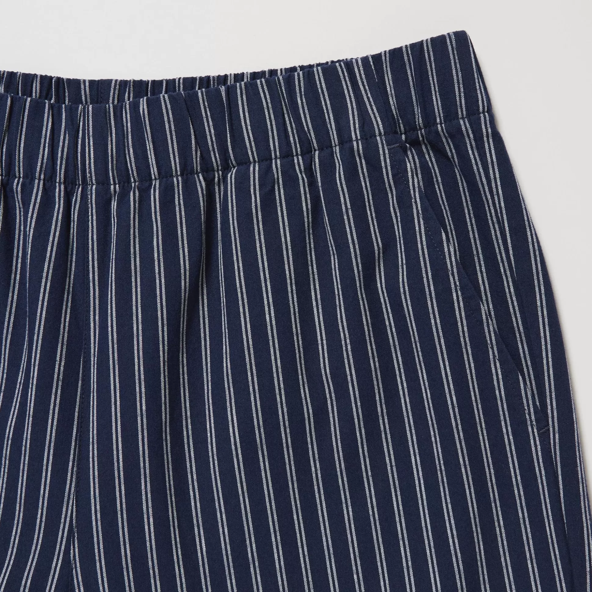 Women UNIQLO Pants<Cotton Striped Relaxed Ankle Pants