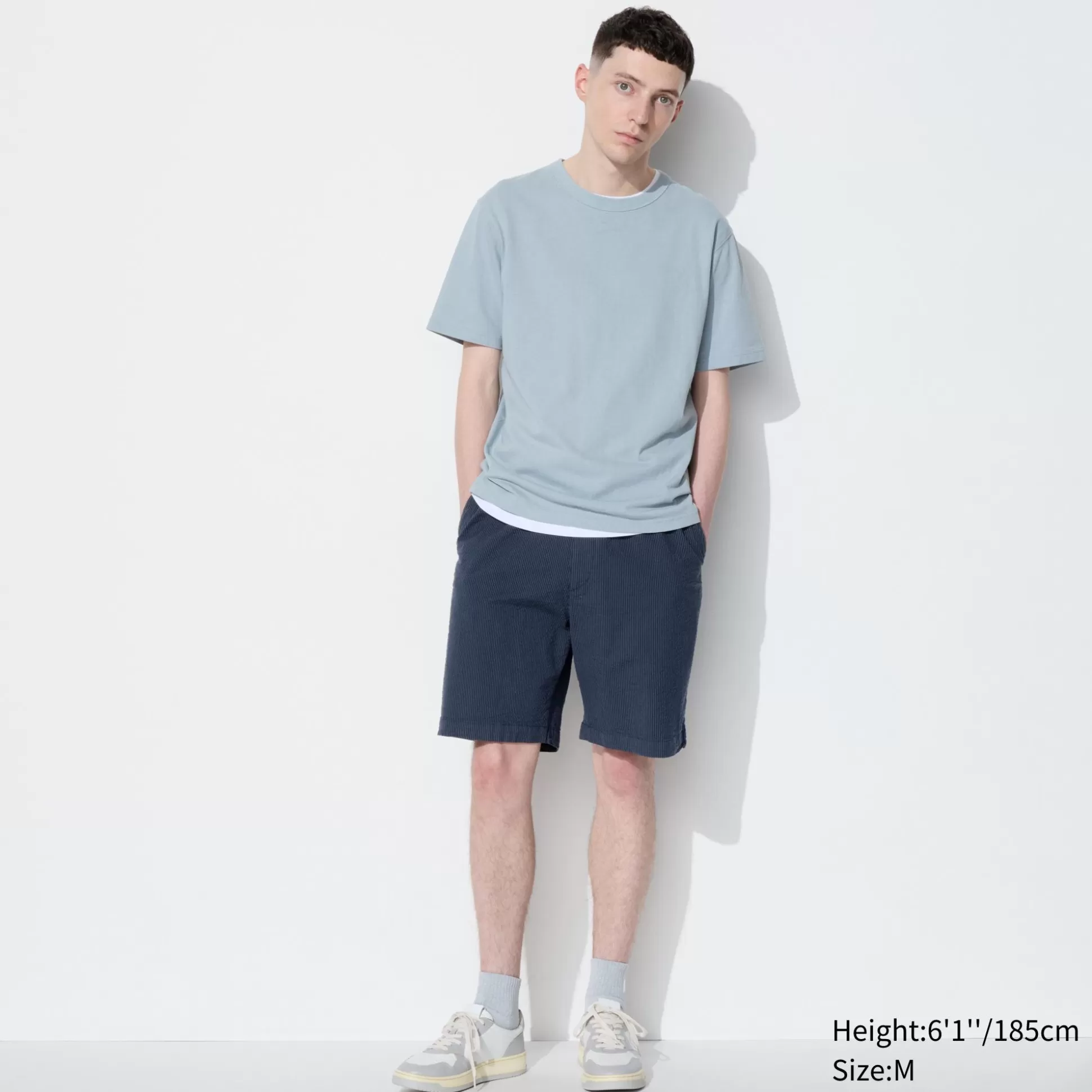 Men UNIQLO Shorts<Dry Stretch Easy Shorts (Seersucker) (8")