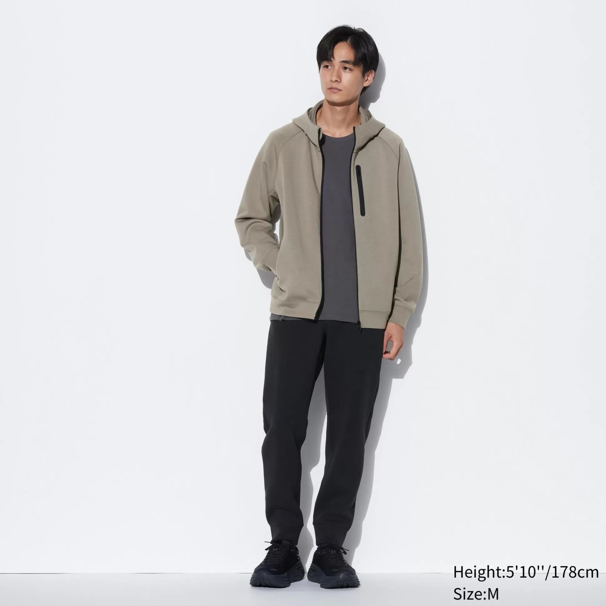 Men UNIQLO Sweatshirts & Hoodies<Dry Stretch Sweat Long-Sleeve Full-Zip Hoodie