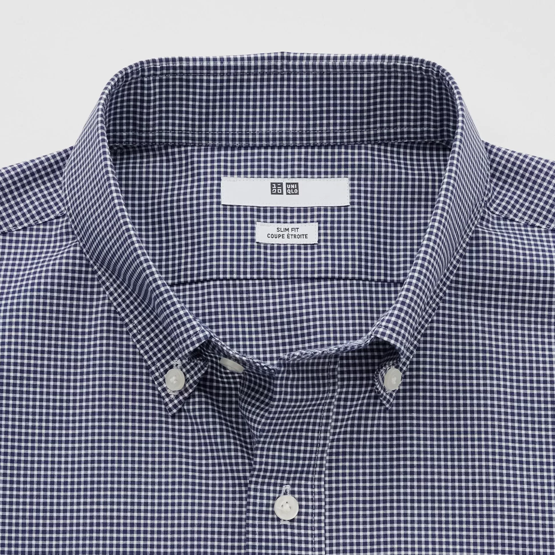 Men UNIQLO Dress Shirts<Easy Care Checked Stretch Slim Fit Long Sleeve Shirt