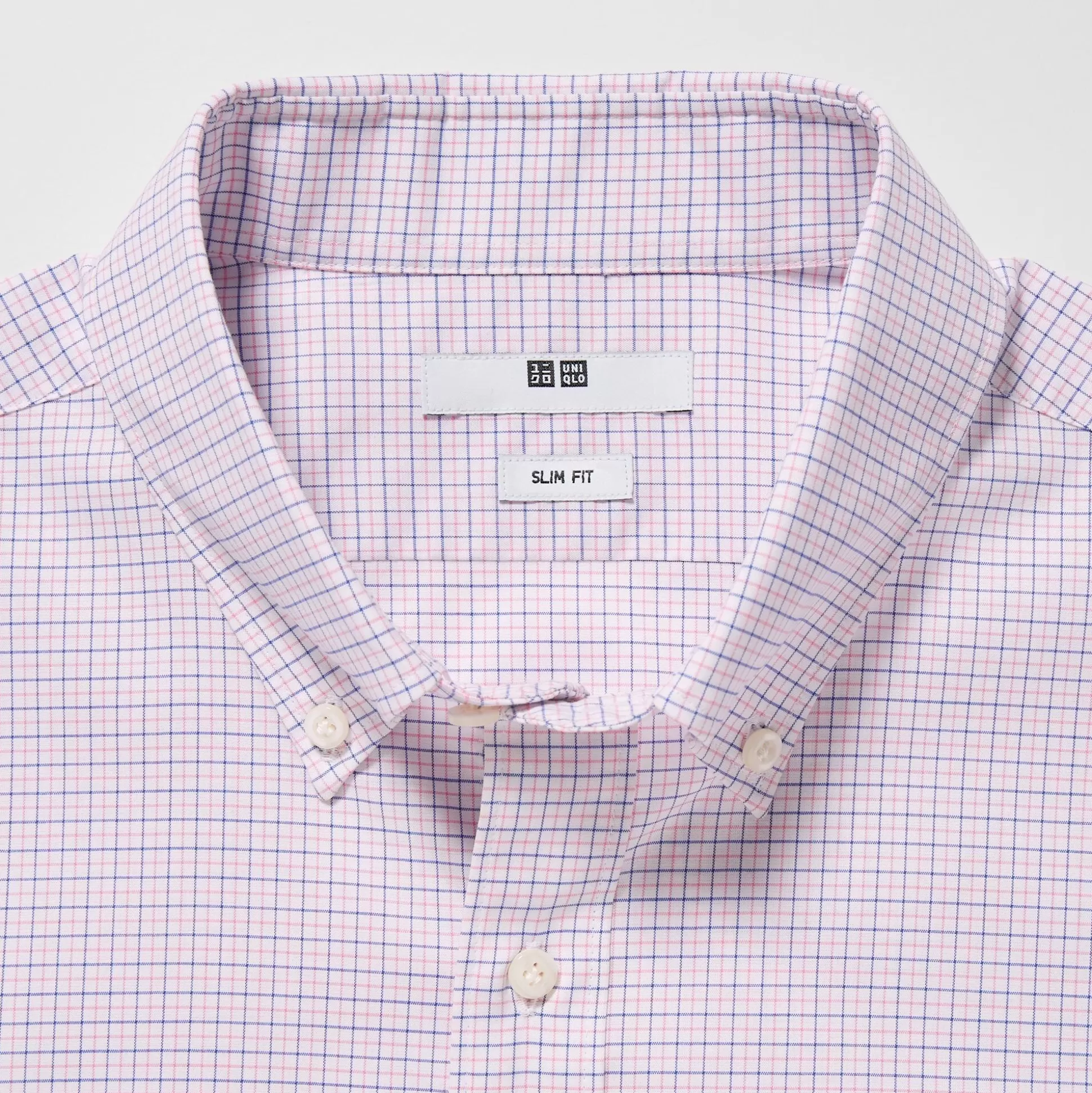 Men UNIQLO Dress Shirts<Easy Care Checked Stretch Slim-Fit Long-Sleeve Shirt