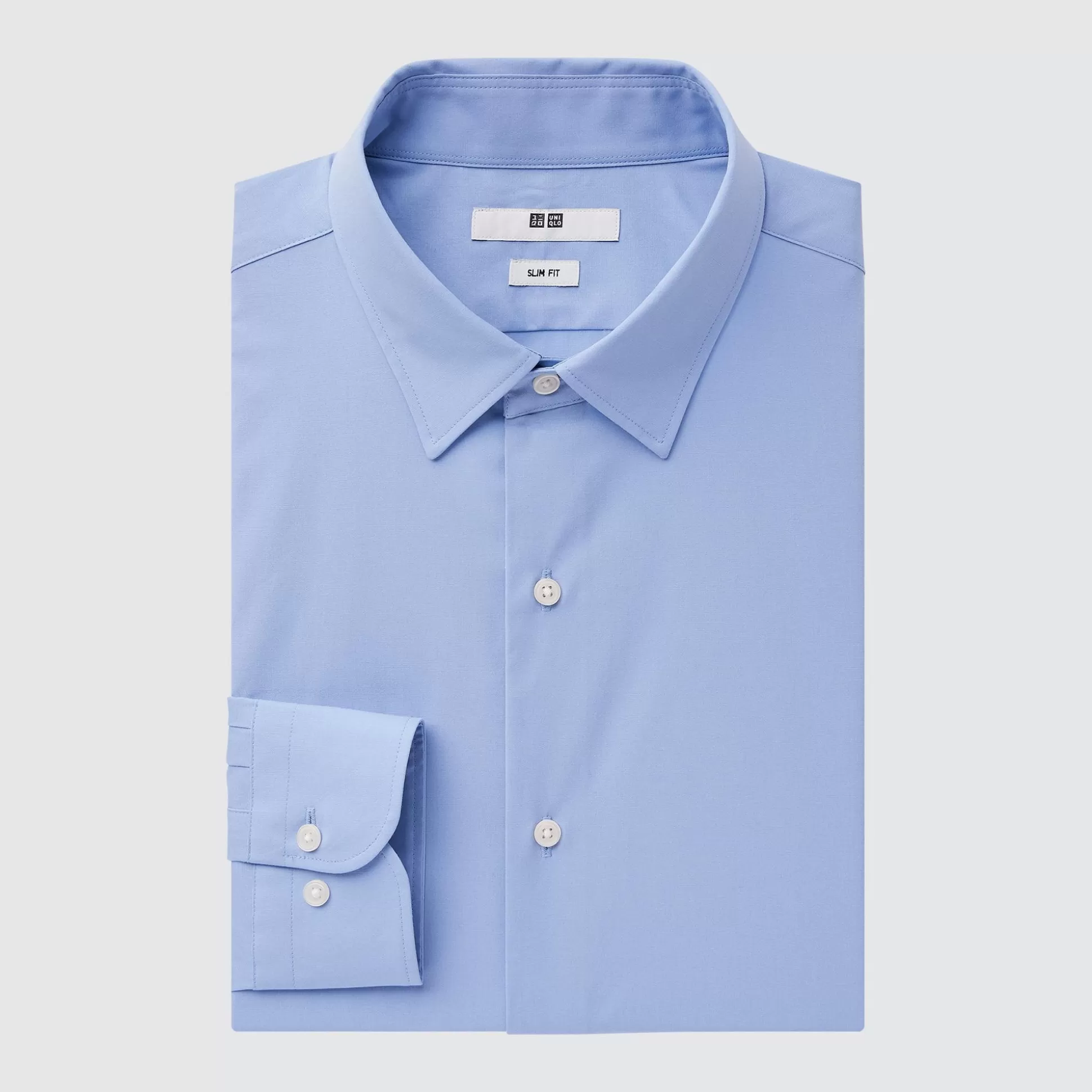 Men UNIQLO Dress Shirts<Easy Care Stretch Slim-Fit Long-Sleeve Shirt