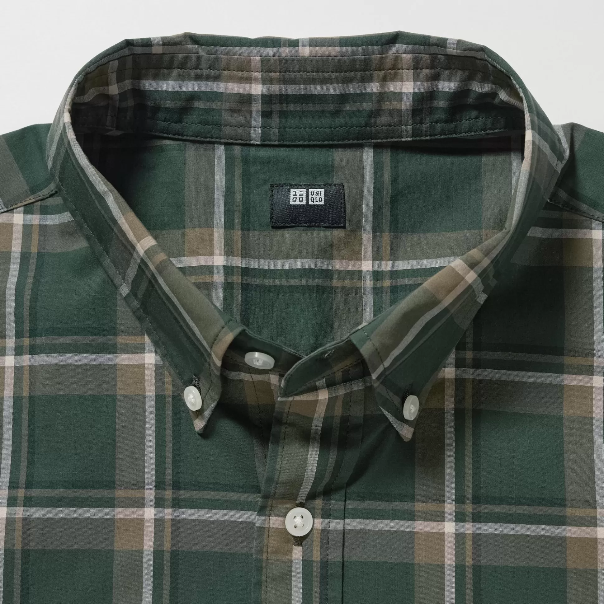 Men UNIQLO Casual Shirts<Extra Fine Cotton Broadcloth Checked Long-Sleeve Shirt