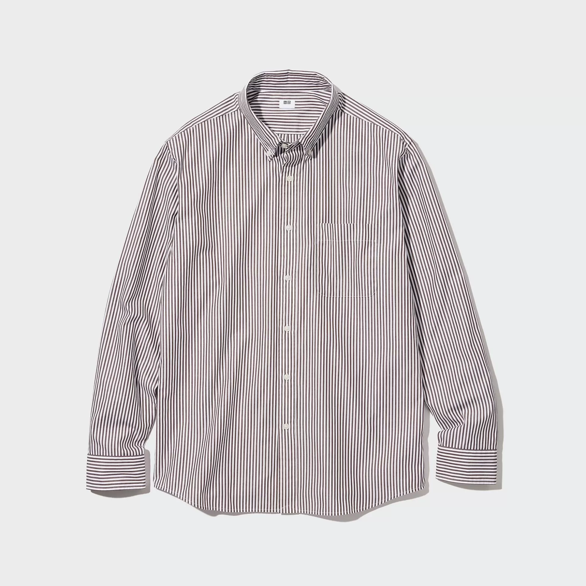 Men UNIQLO Casual Shirts<Extra Fine Cotton Broadcloth Striped Long-Sleeve Shirt