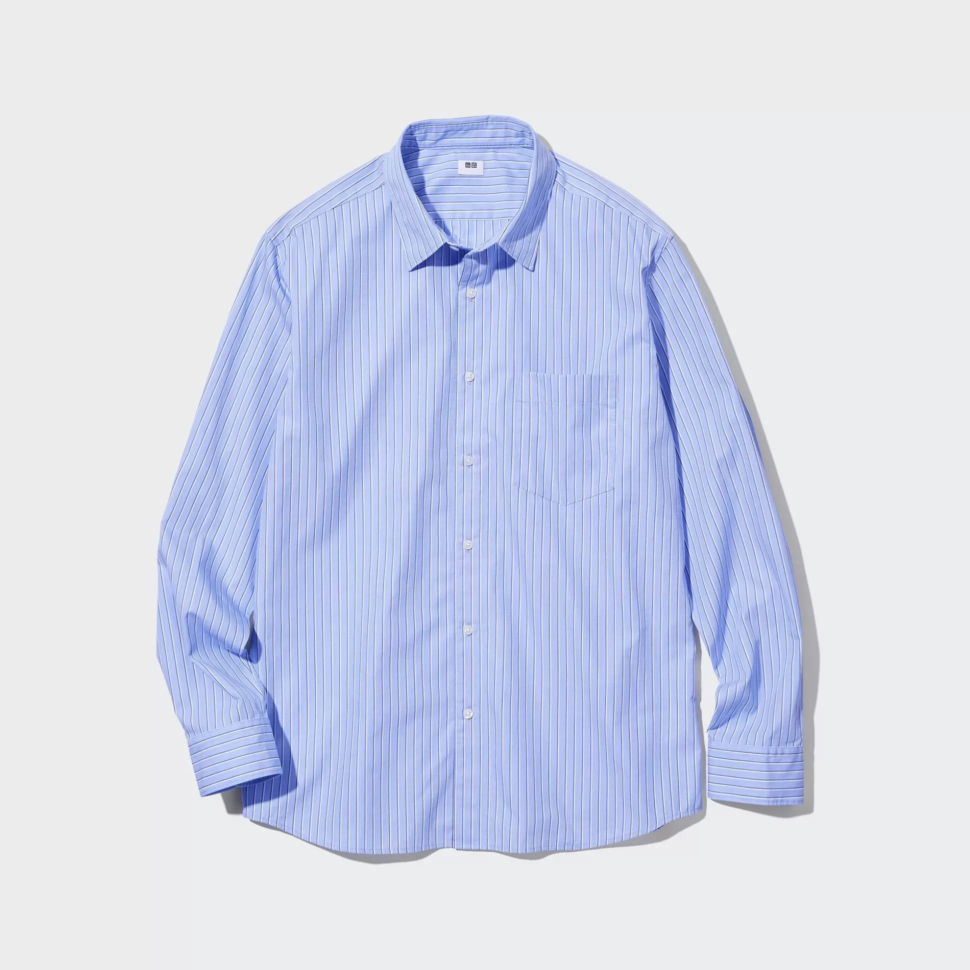 Men UNIQLO Casual Shirts<Extra Fine Cotton Broadcloth Striped Long-Sleeve Shirt