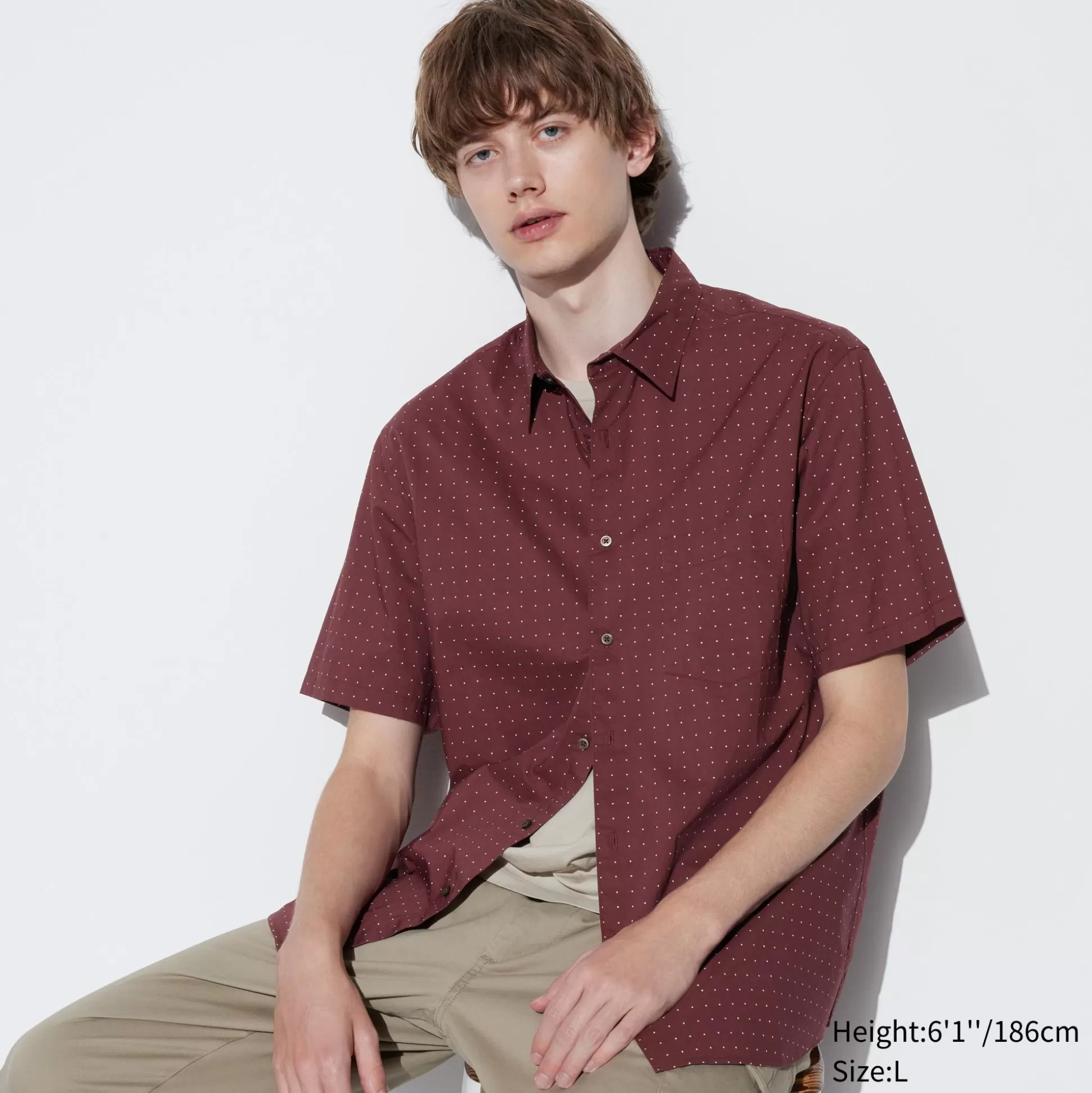 Men UNIQLO Casual Shirts<Extra Fine Cotton Short-Sleeve Shirt