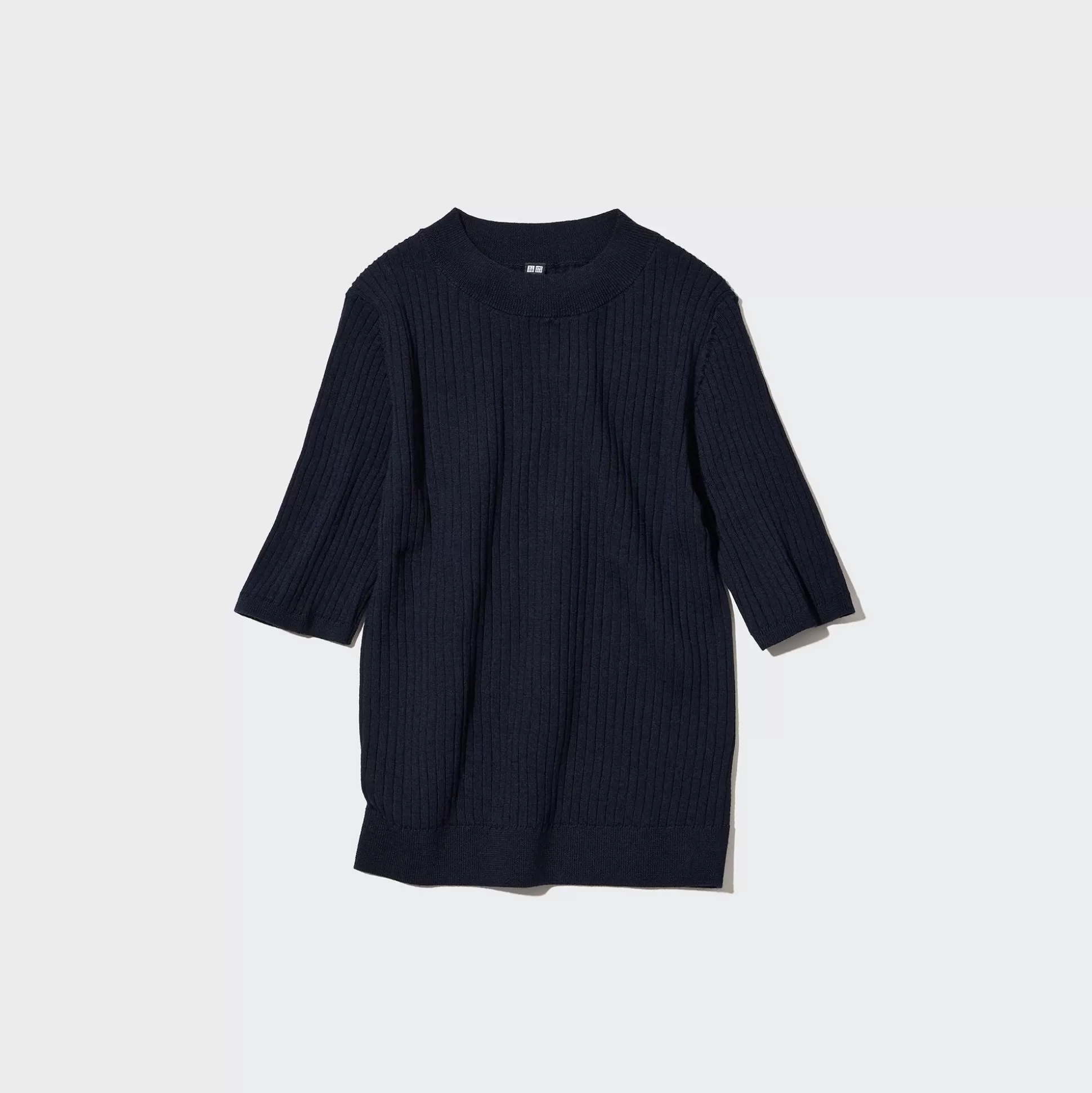 Women UNIQLO Sweaters<Extra Fine Merino Ribbed Half-Sleeve Short Sweater