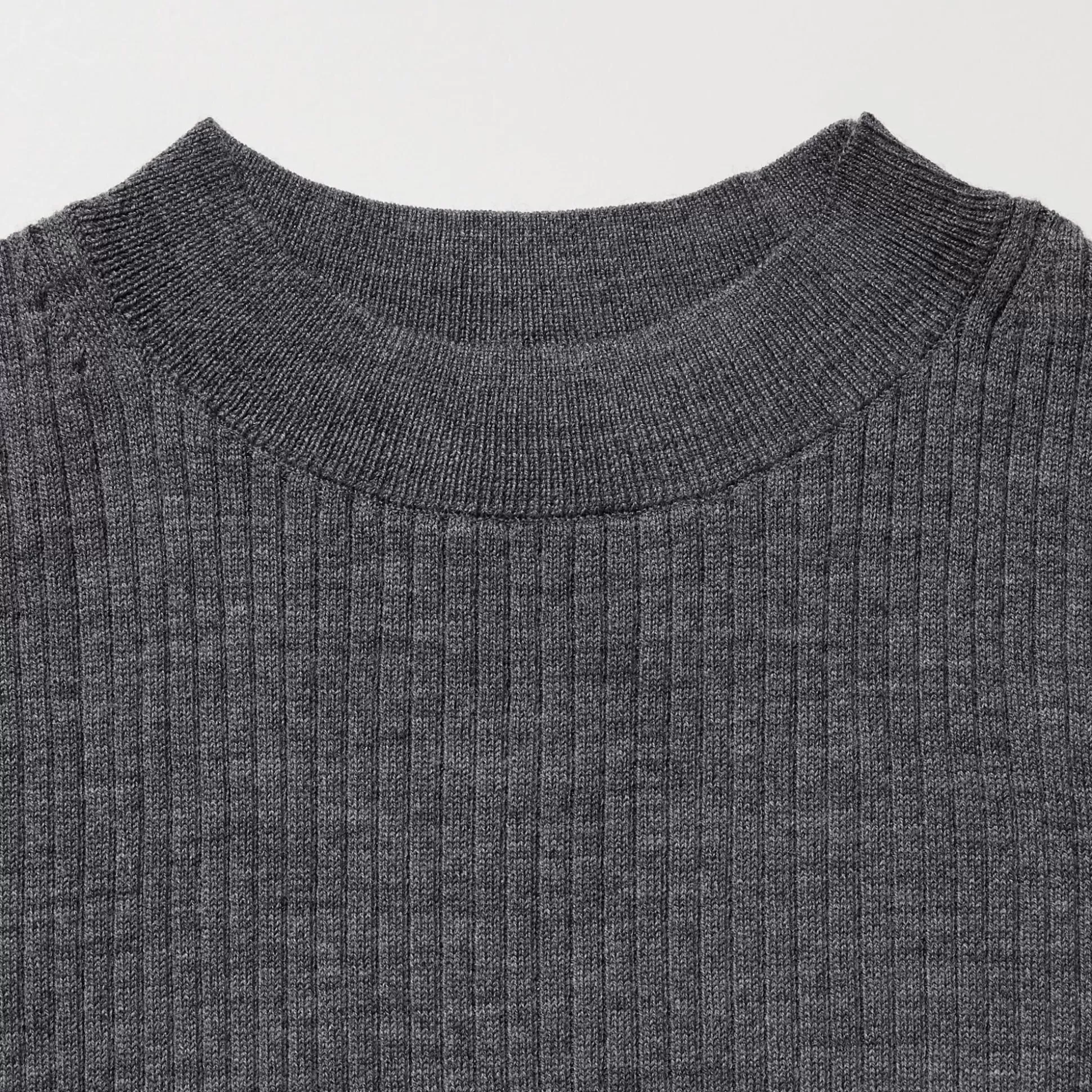 Women UNIQLO Sweaters<Extra Fine Merino Ribbed Mock Neck Half-Sleeve Sweater