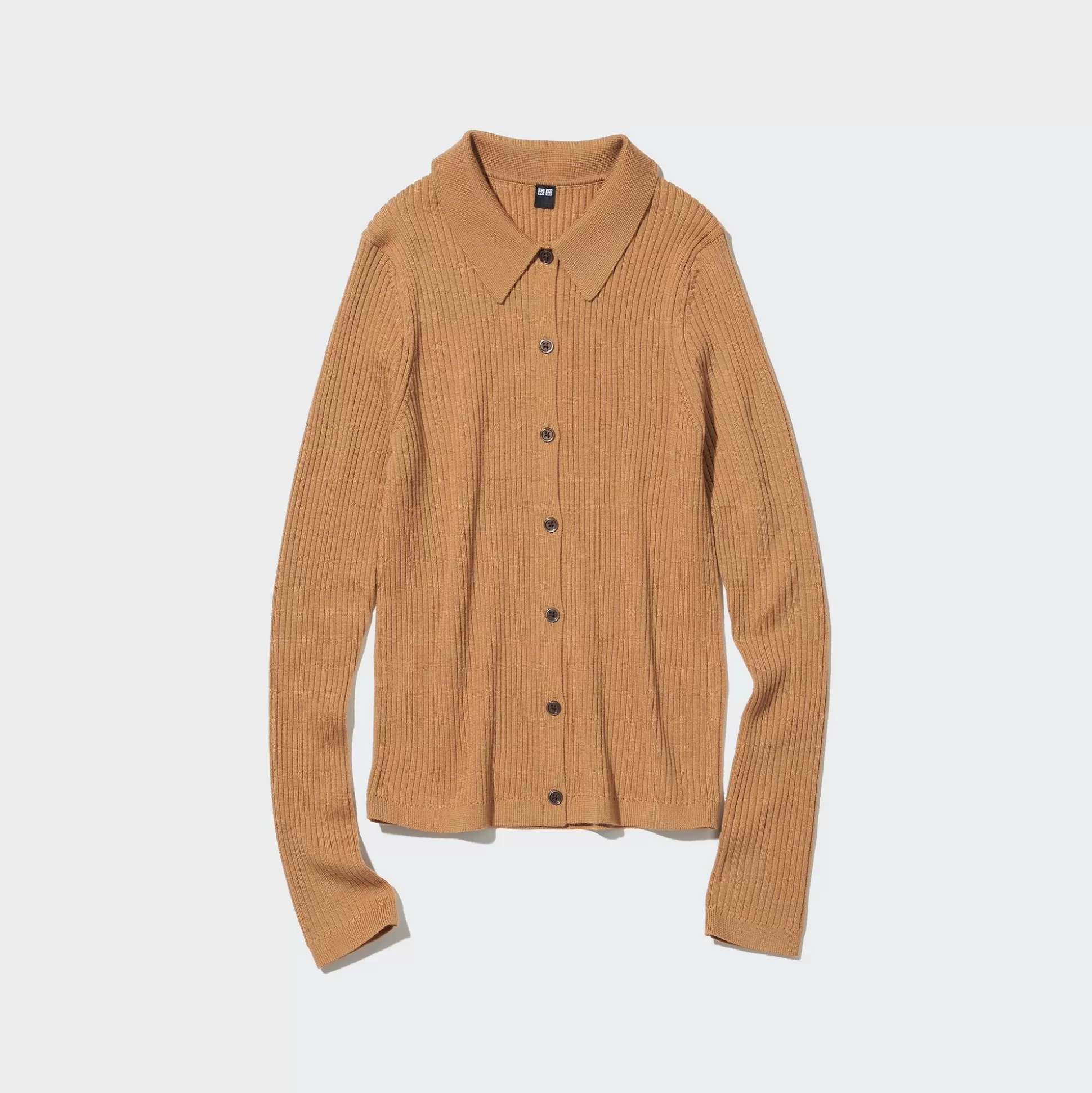 Women UNIQLO Sweaters<Extra Fine Merino Ribbed Polo Cardigan