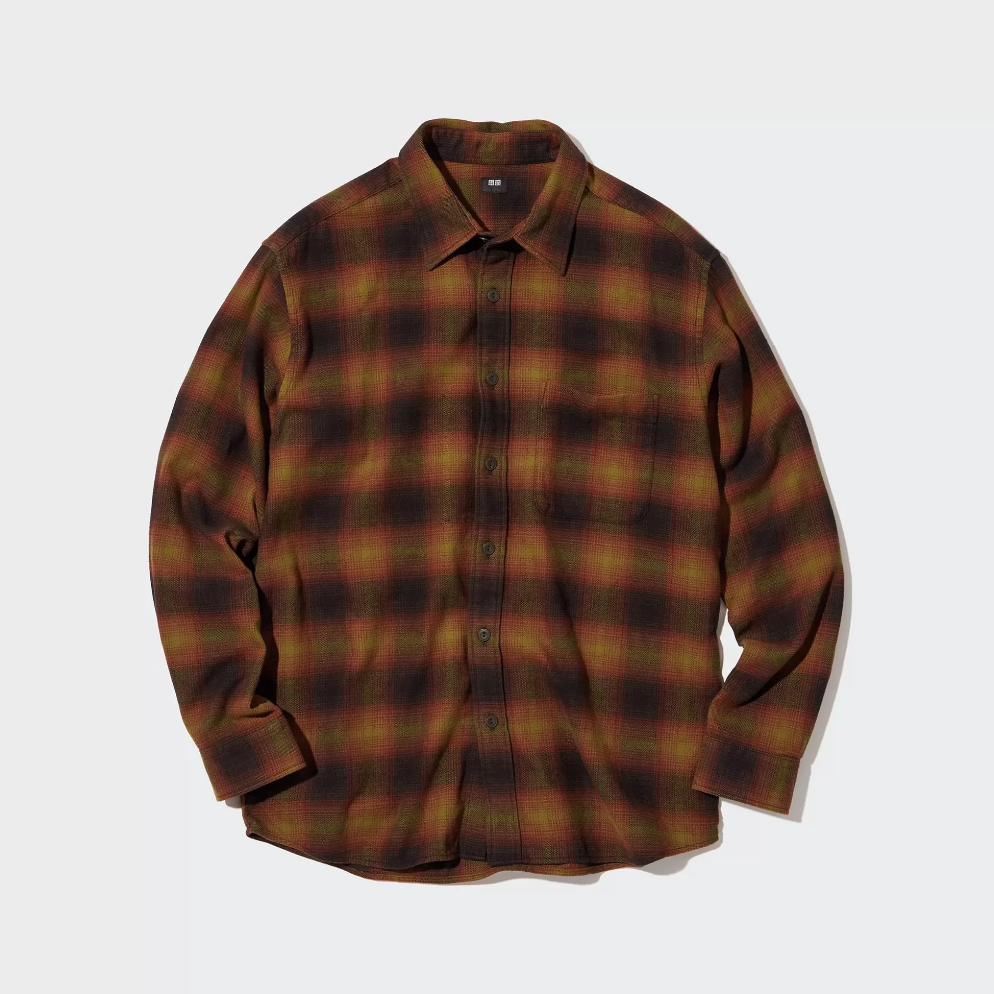 Men UNIQLO Casual Shirts<Flannel Checked Long-Sleeve Shirt