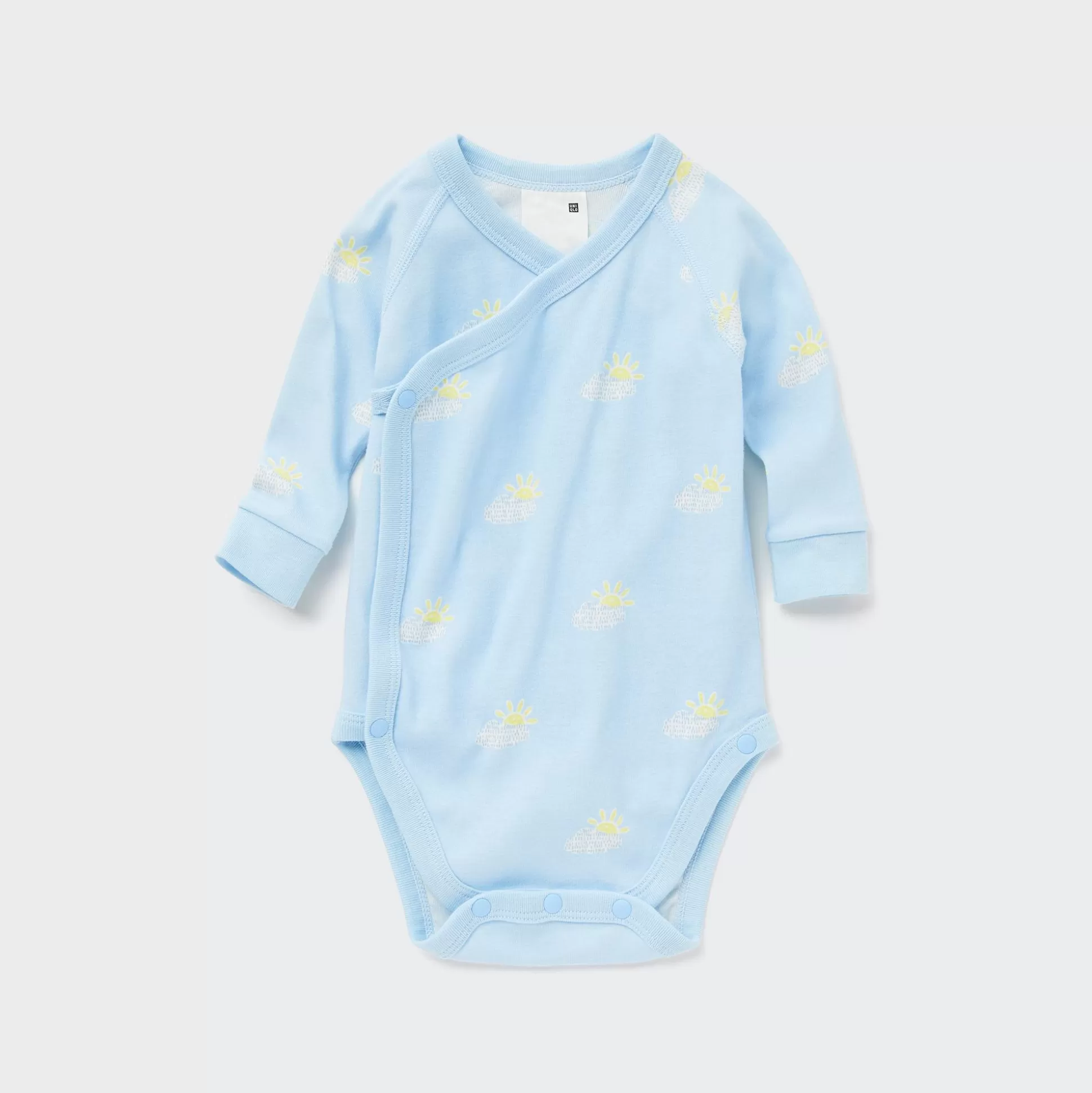 Baby UNIQLO Bodysuits<Joy Of Print Long-Sleeve Bodysuit (Open Front)