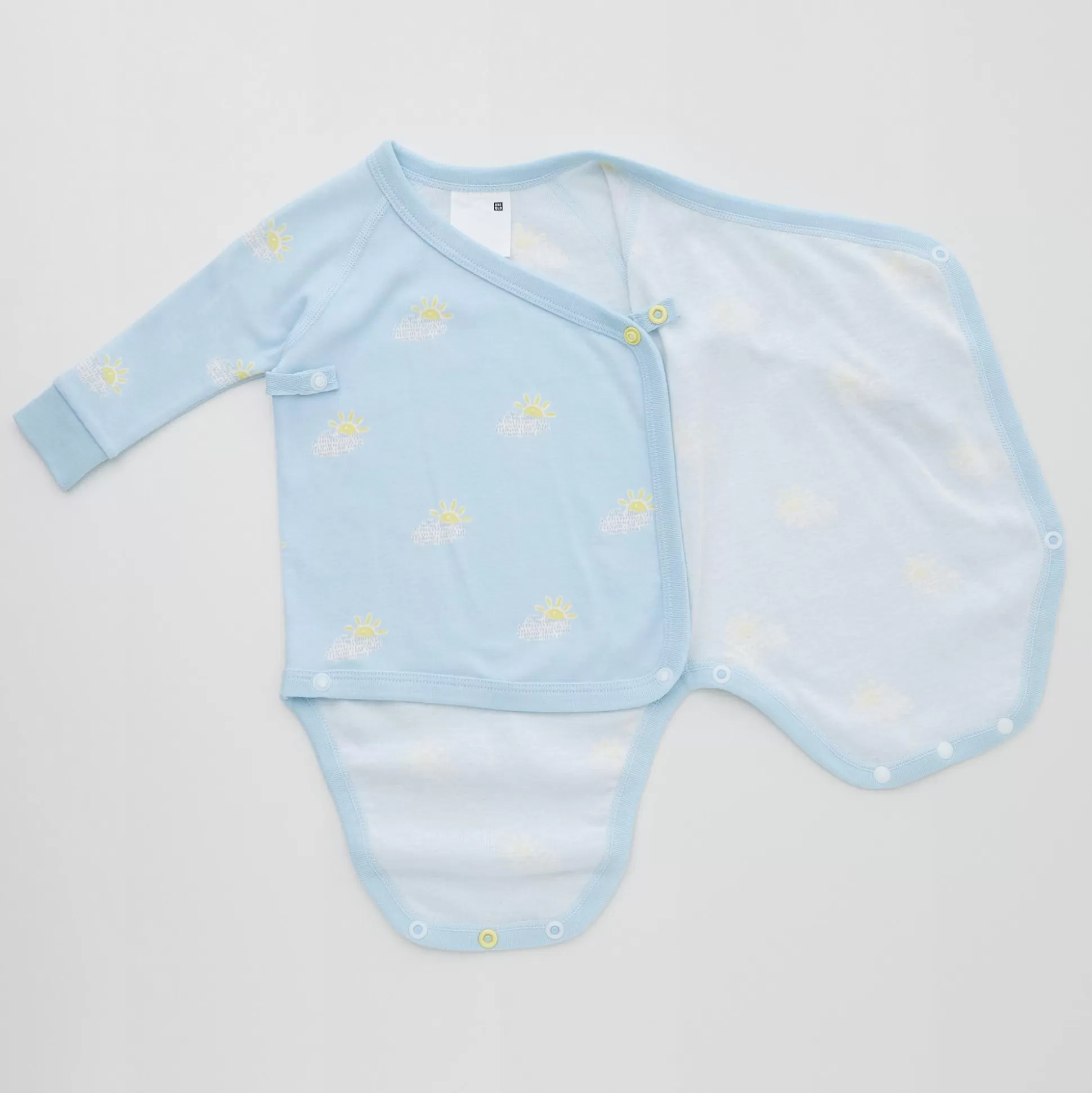 Baby UNIQLO Bodysuits<Joy Of Print Long-Sleeve Bodysuit (Open Front)