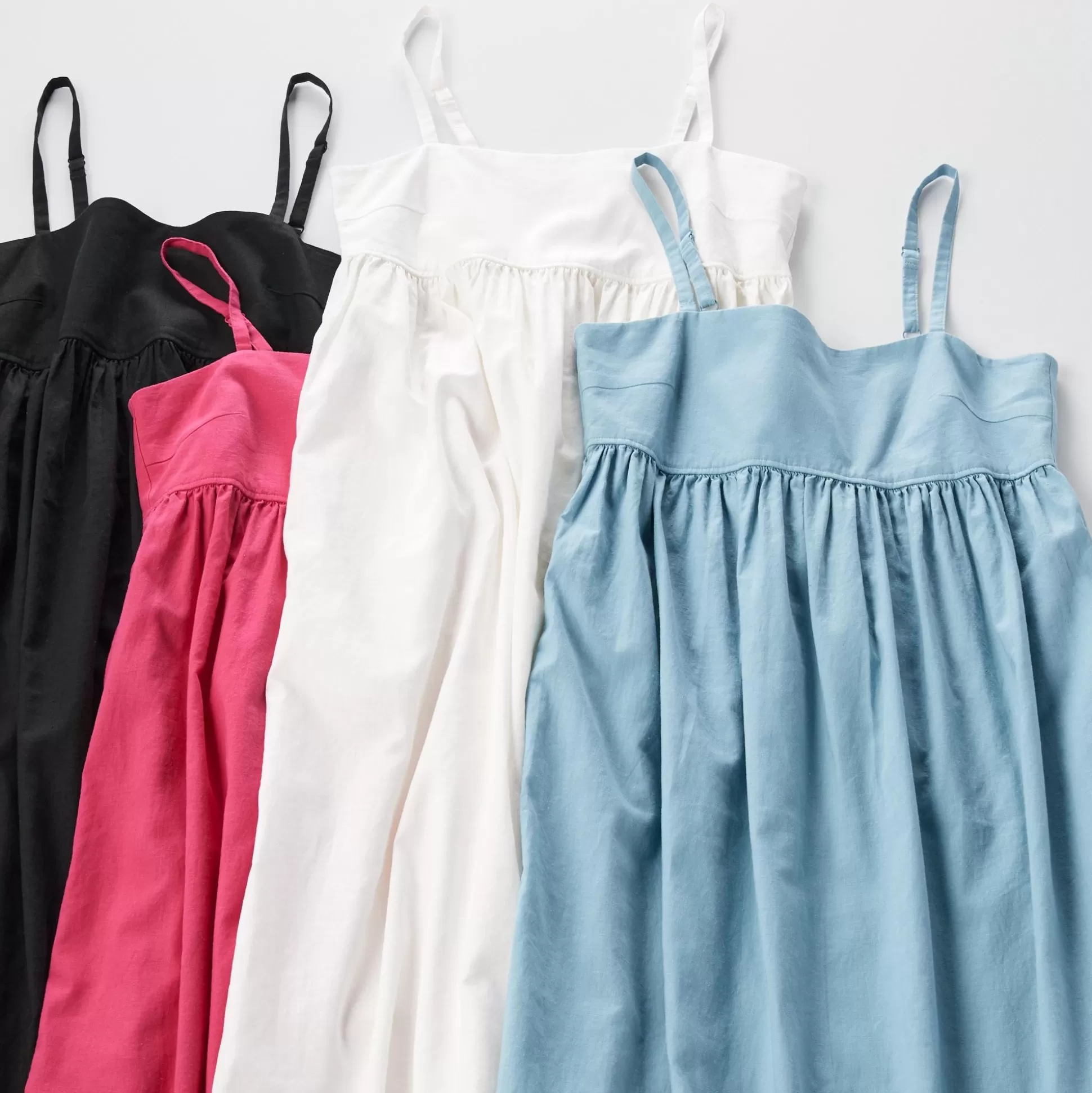 Women UNIQLO Dresses<Linen-Blend Gathered Camisole Dress