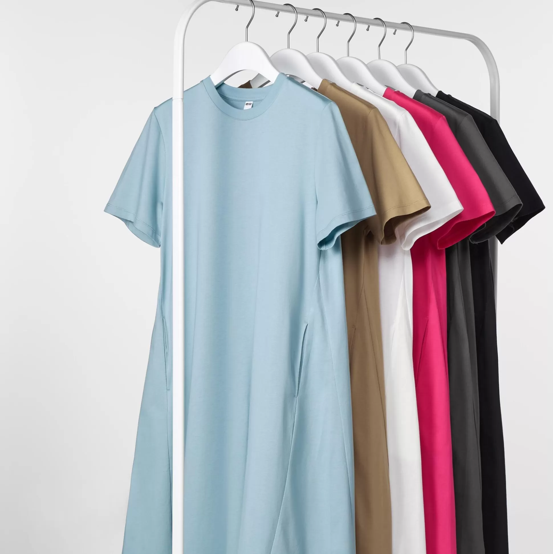 Women UNIQLO Dresses<Mercerized Cotton Short-Sleeve A-Line Dress