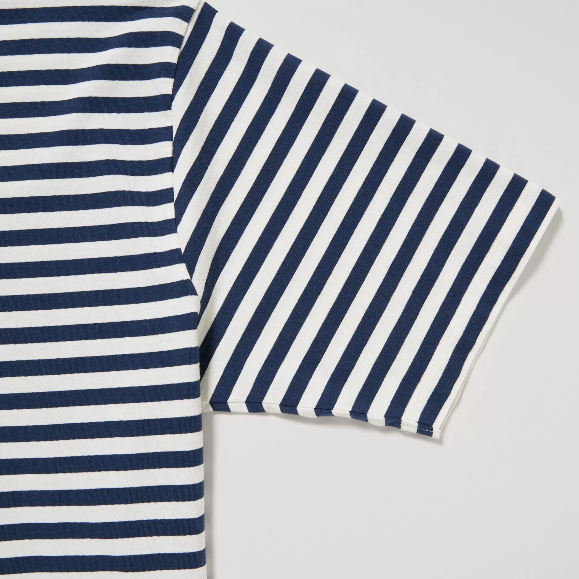 Men UNIQLO T-Shirts<Oversized Striped Half-Sleeve T-Shirt