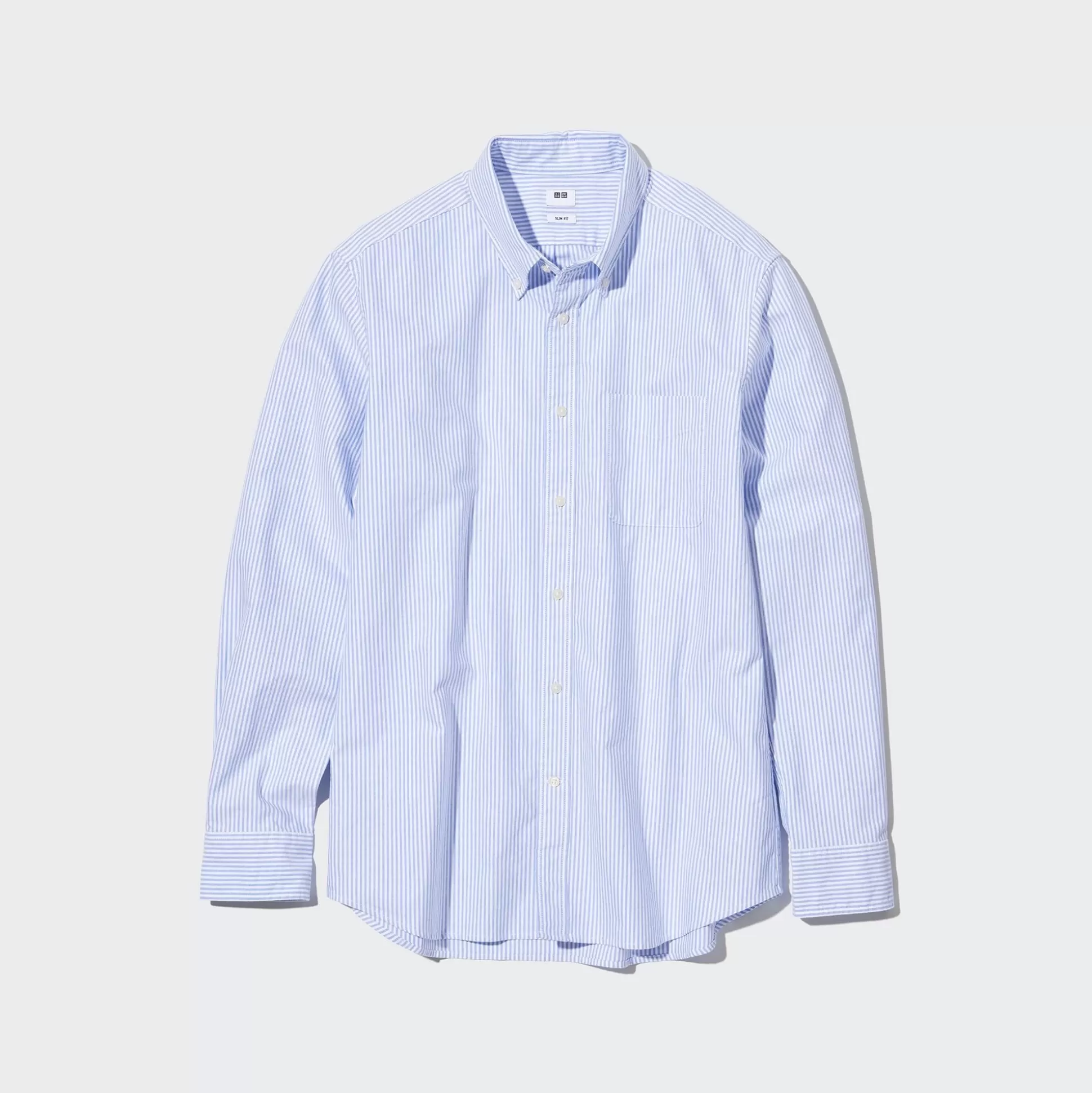 Men UNIQLO Casual Shirts<Oxford Striped Slim-Fit Long-Sleeve Shirt