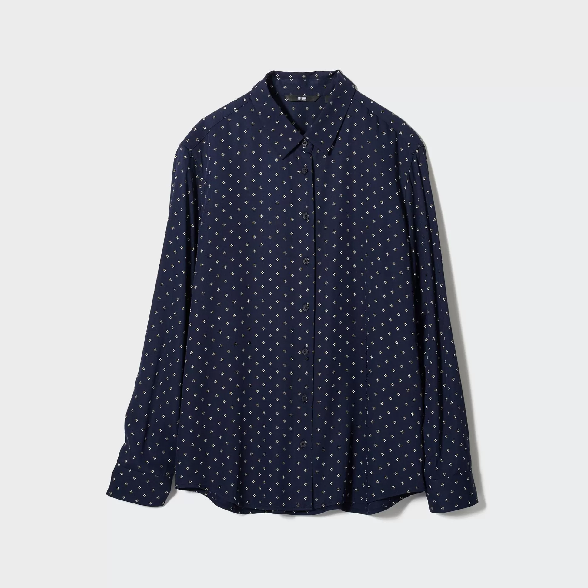 Women UNIQLO Shirts & Blouses<Rayon Printed Long-Sleeve Blouse