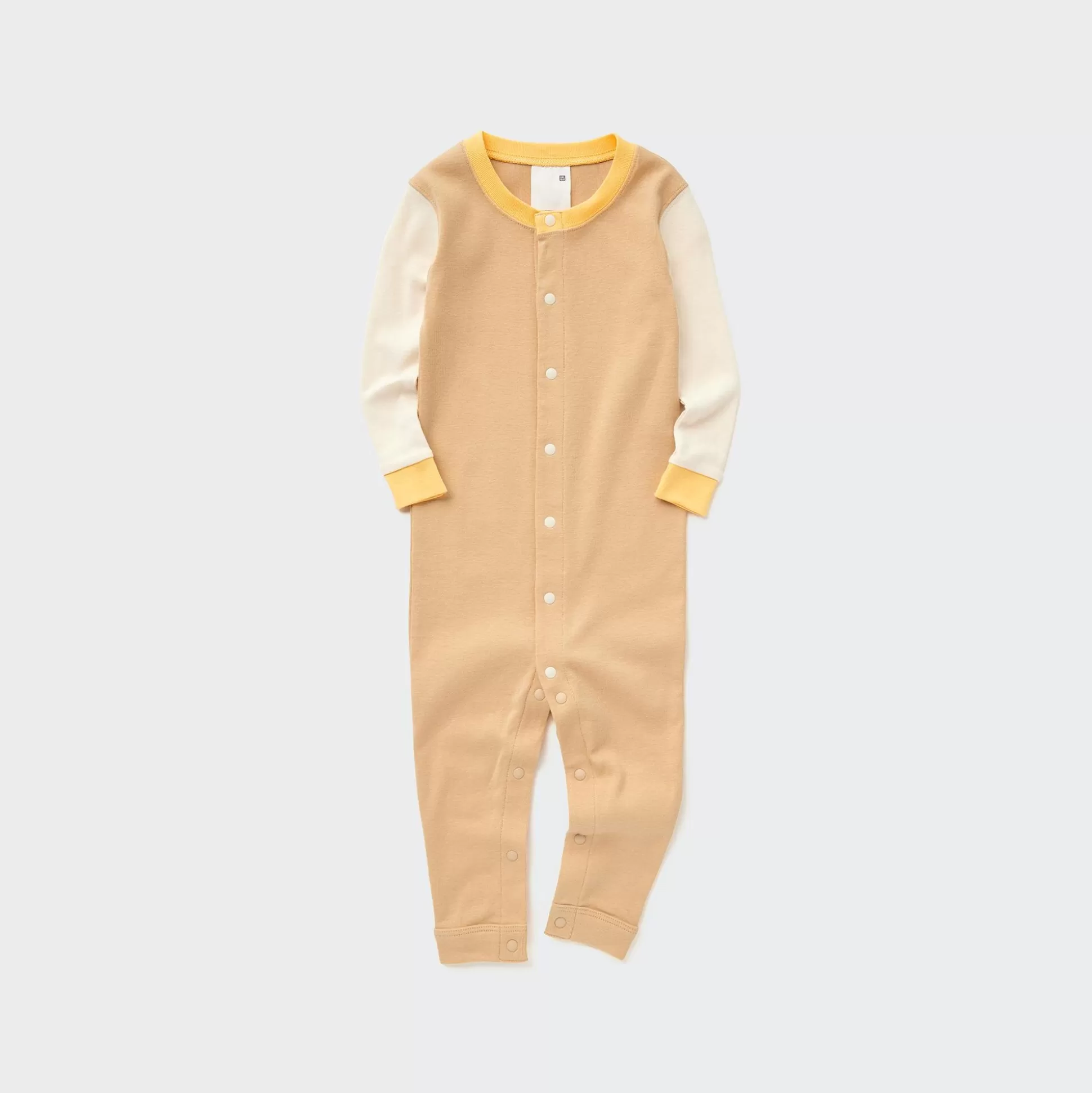 Baby UNIQLO One-Pieces<Ribbed 1*1 Long-Sleeve One Piece Outfit