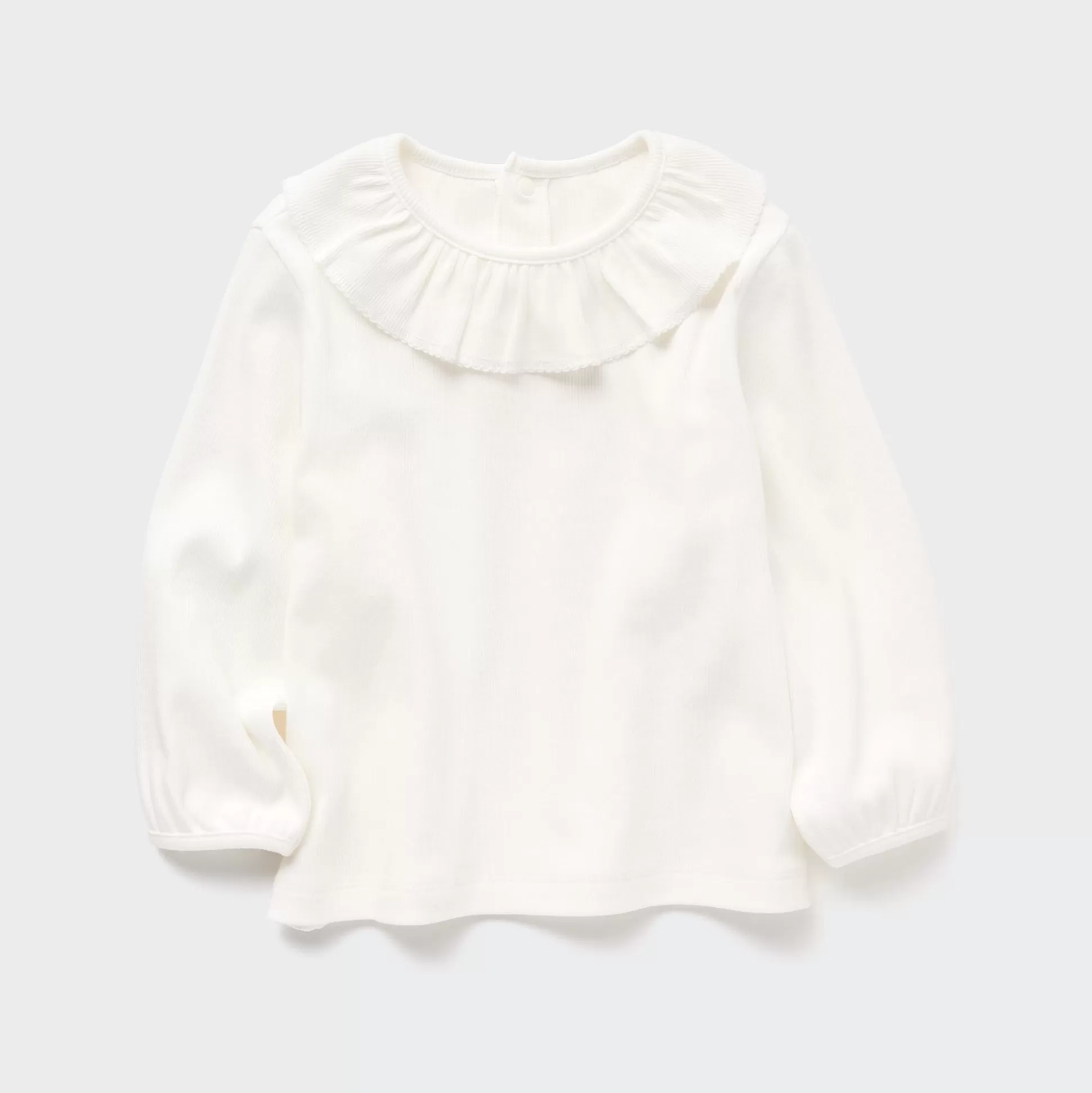 Baby UNIQLO Tops<Ribbed Crew Neck Long-Sleeve T-Shirt