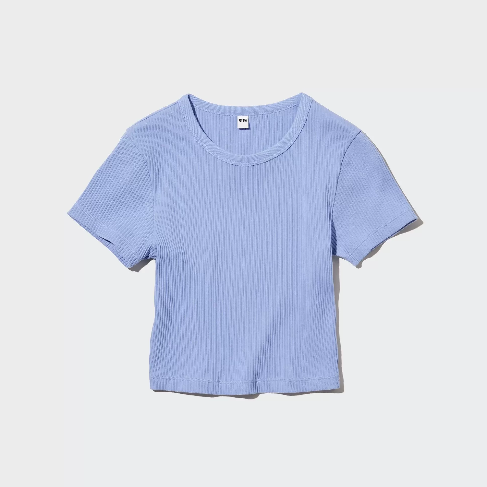 Women UNIQLO T-Shirts<Ribbed Crew Neck Short-Sleeve Cropped T-Shirt