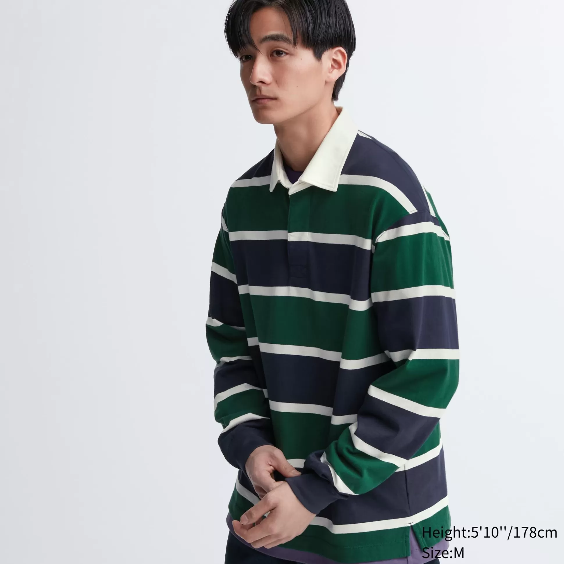 Men UNIQLO Polo Shirts<Rugger Long-Sleeve Polo Shirt