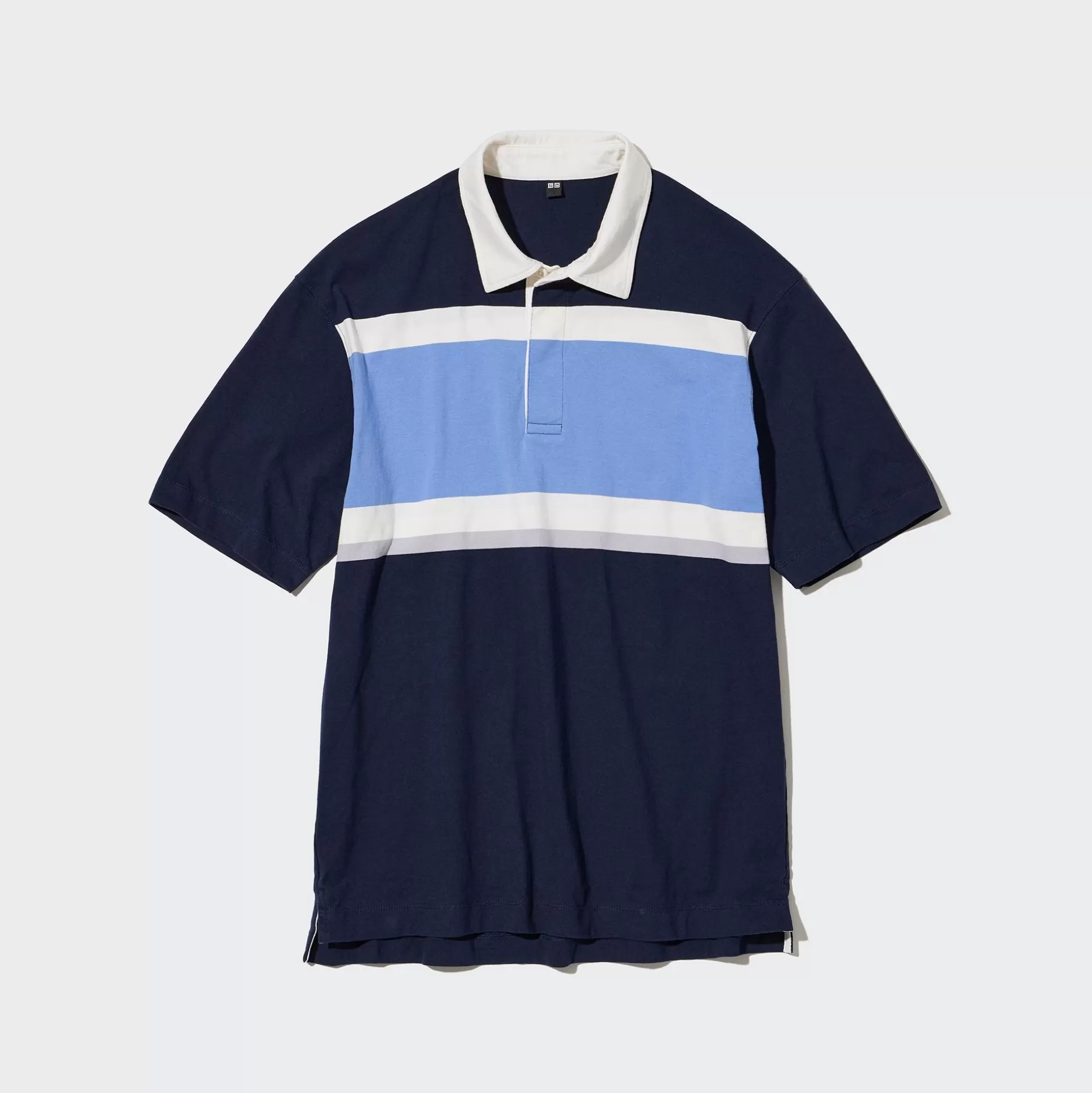 Men UNIQLO Casual Shirts<Rugger Striped Short-Sleeve Polo Shirt