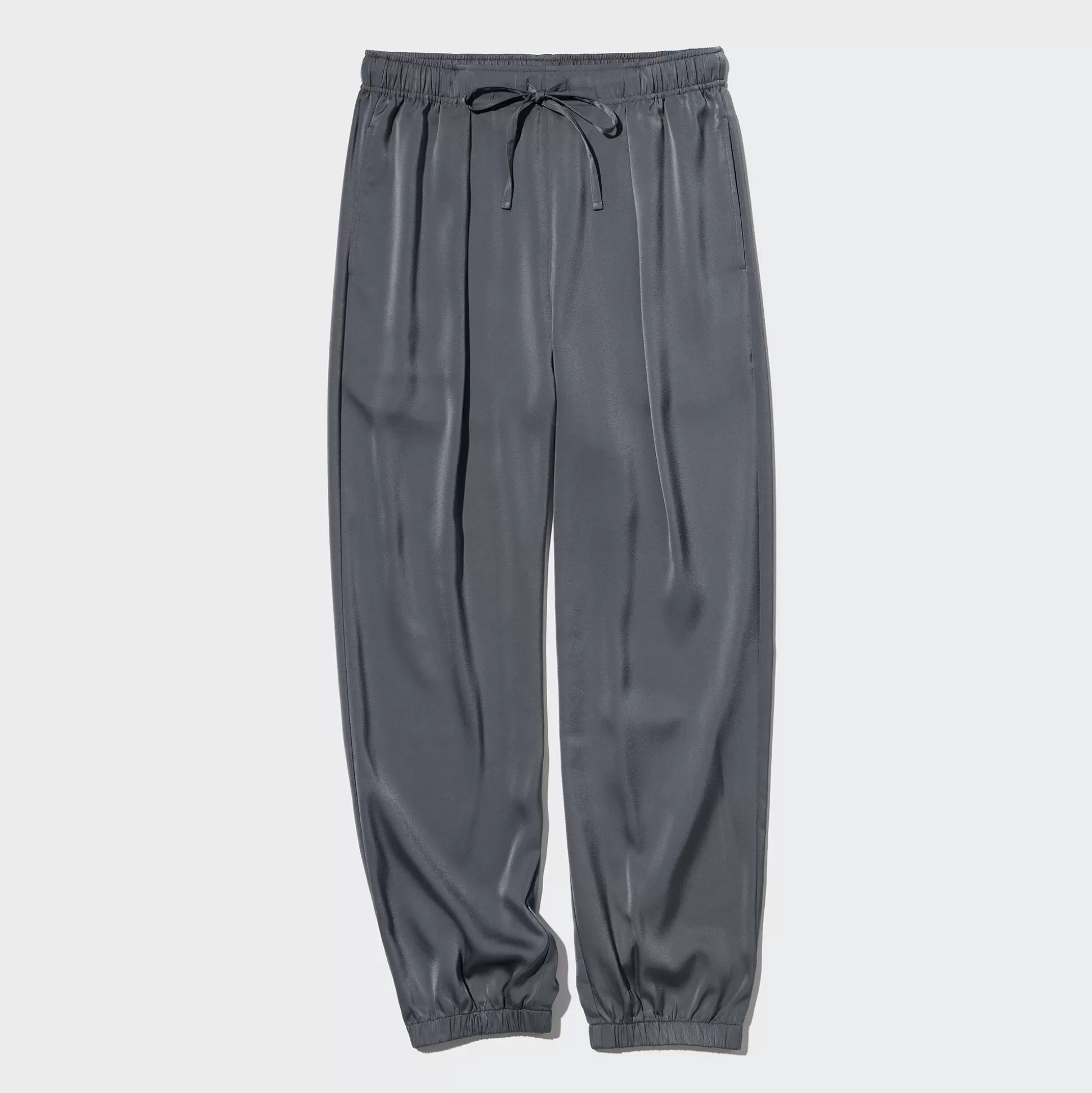 Women UNIQLO Pants<Satin Drape Jogger Pants