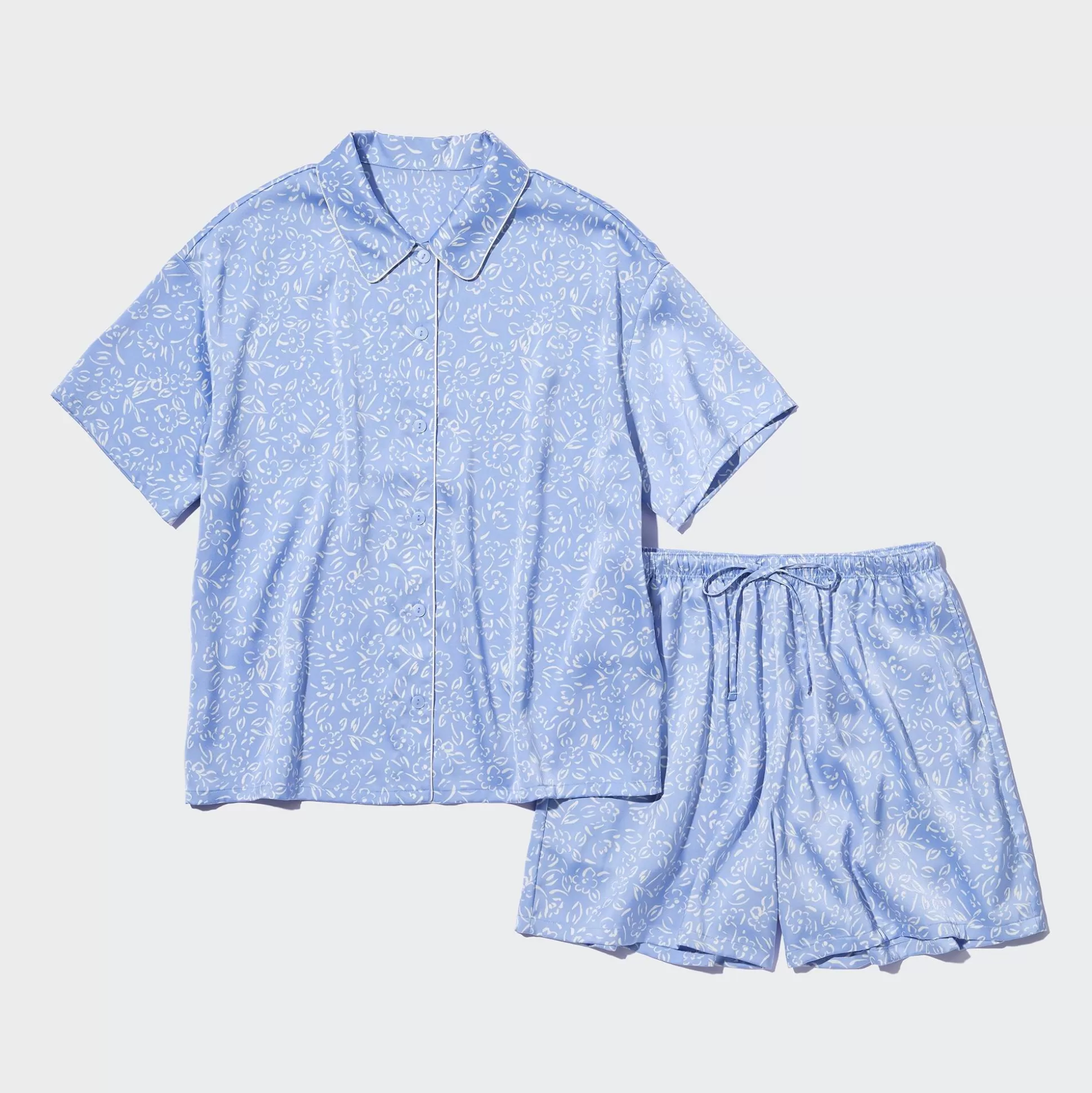 Women UNIQLO Loungewear & Pajamas<Satin Short-Sleeve Pajamas