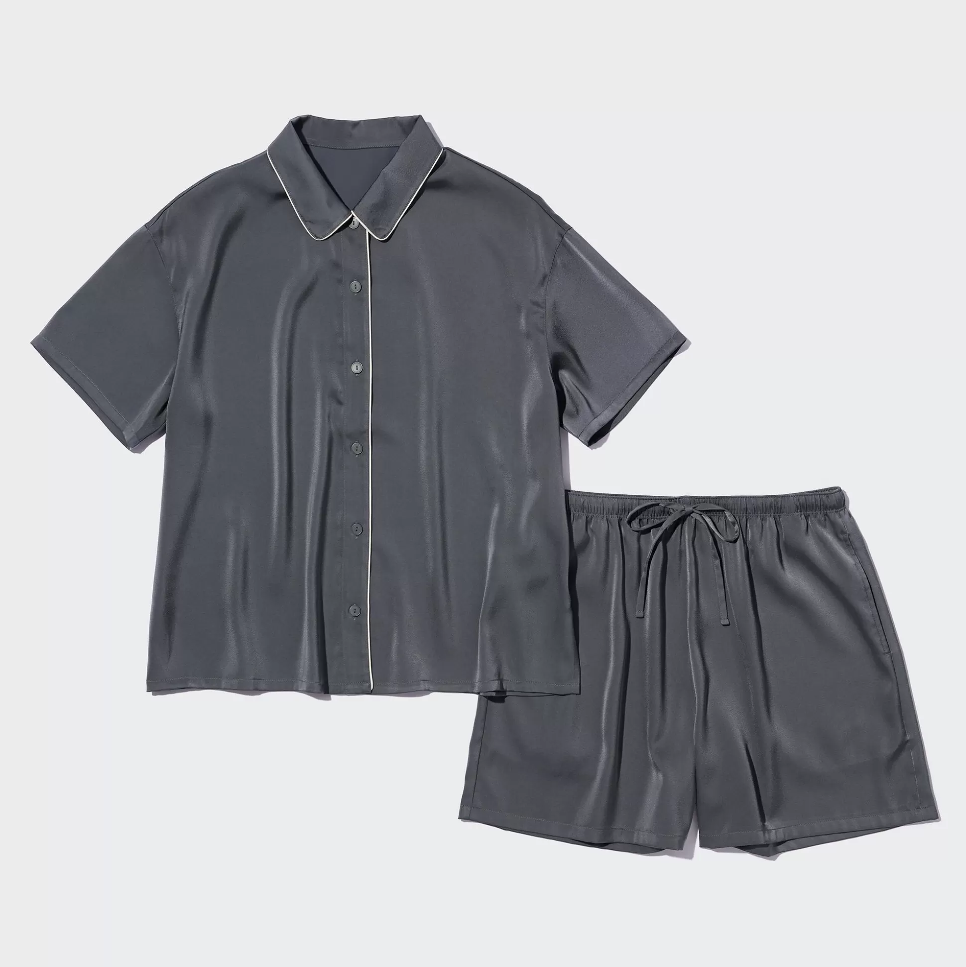 Women UNIQLO Loungewear & Pajamas<Satin Short-Sleeves Pajamas