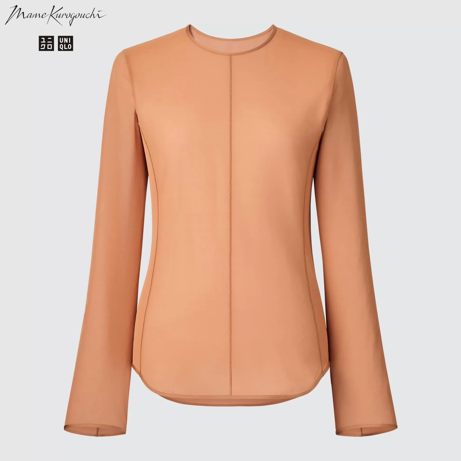 Women UNIQLO Shirts & Blouses<Sheer Crew Neck Long-Sleeve T-Shirt (Mame Kurogouchi)