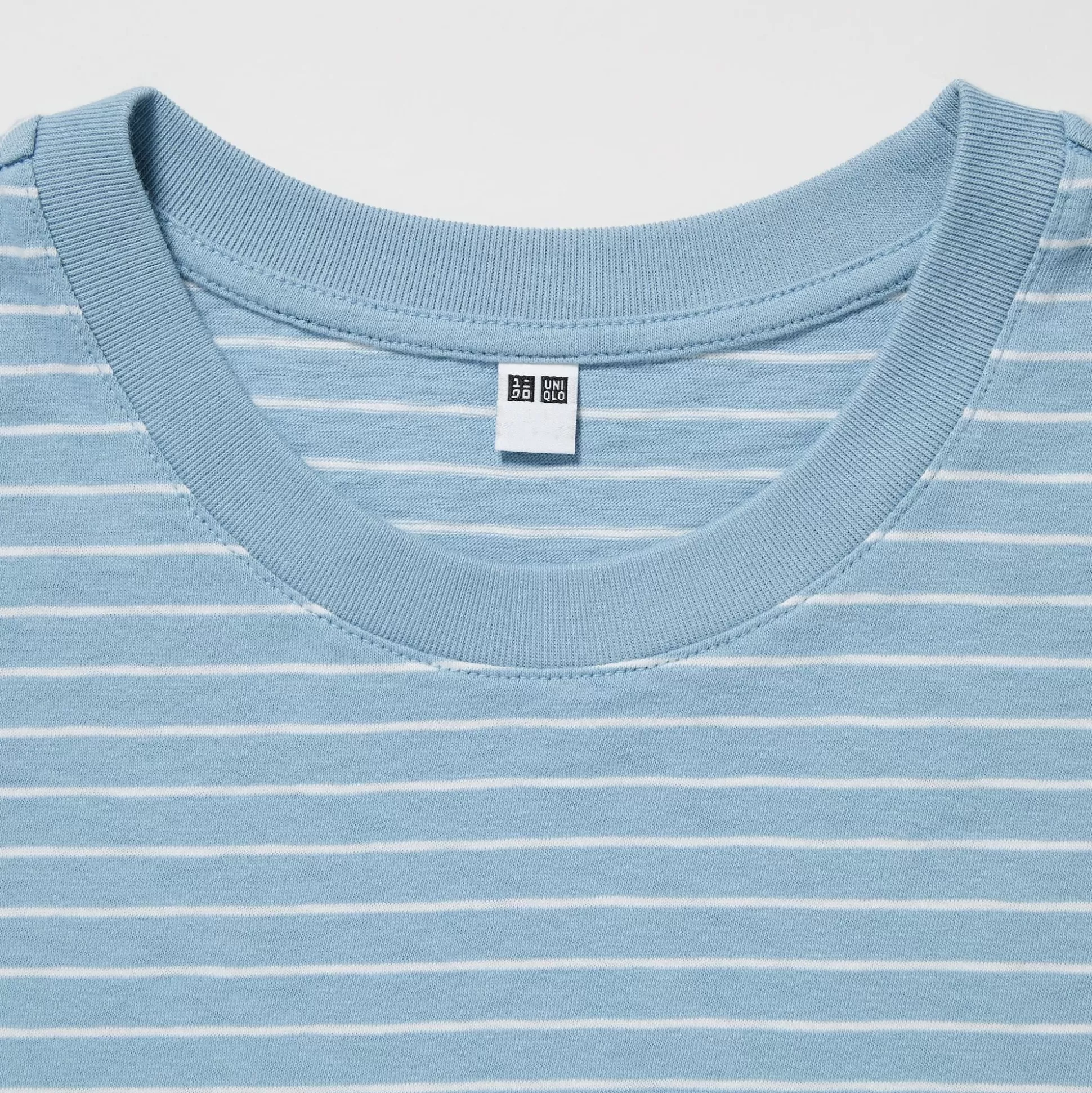 Women UNIQLO T-Shirts<Slub Jersey Striped Cropped T-Shirt