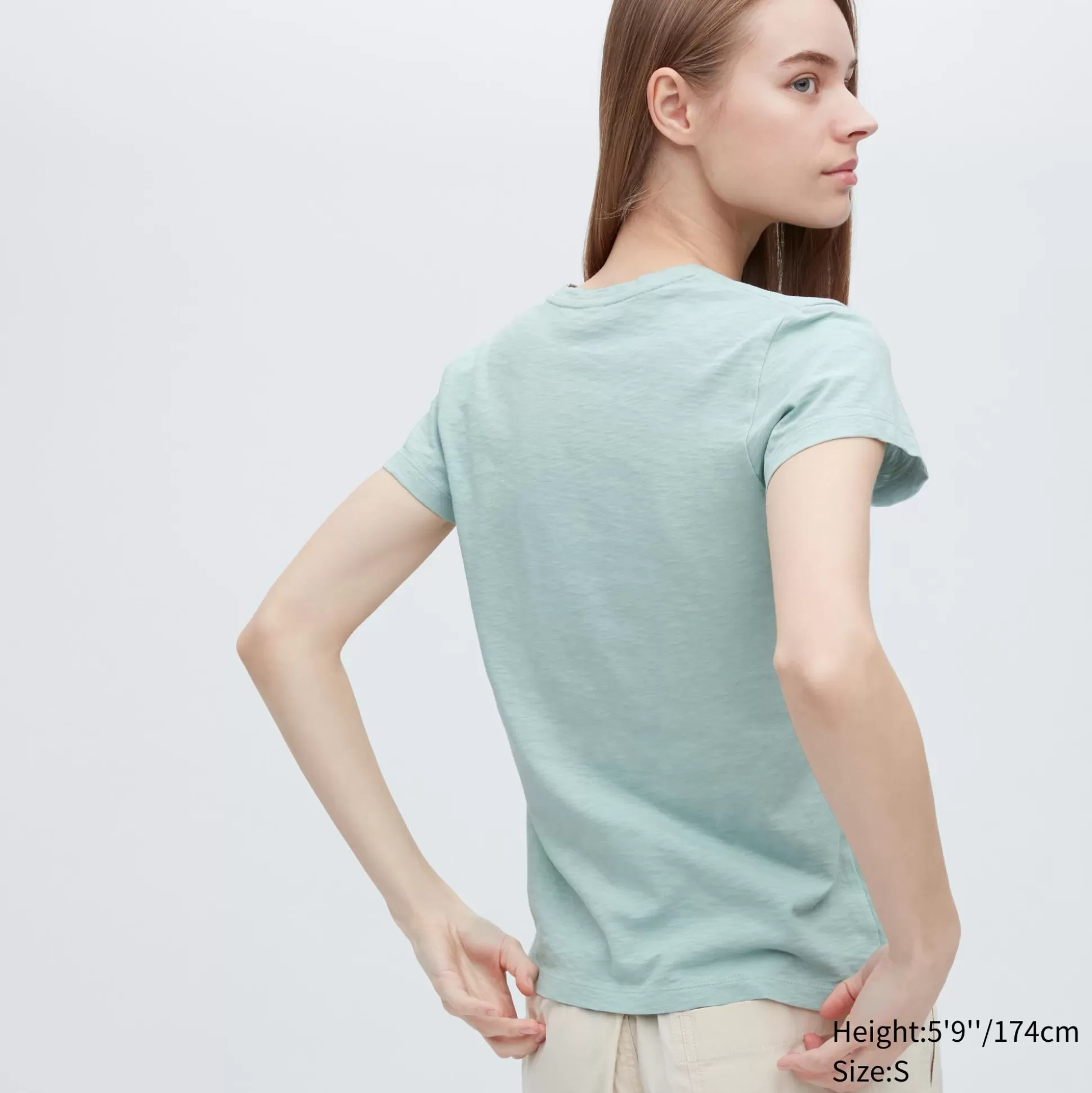 Women UNIQLO T-Shirts<Slub Jersey V-Neck Short-Sleeve T-Shirt