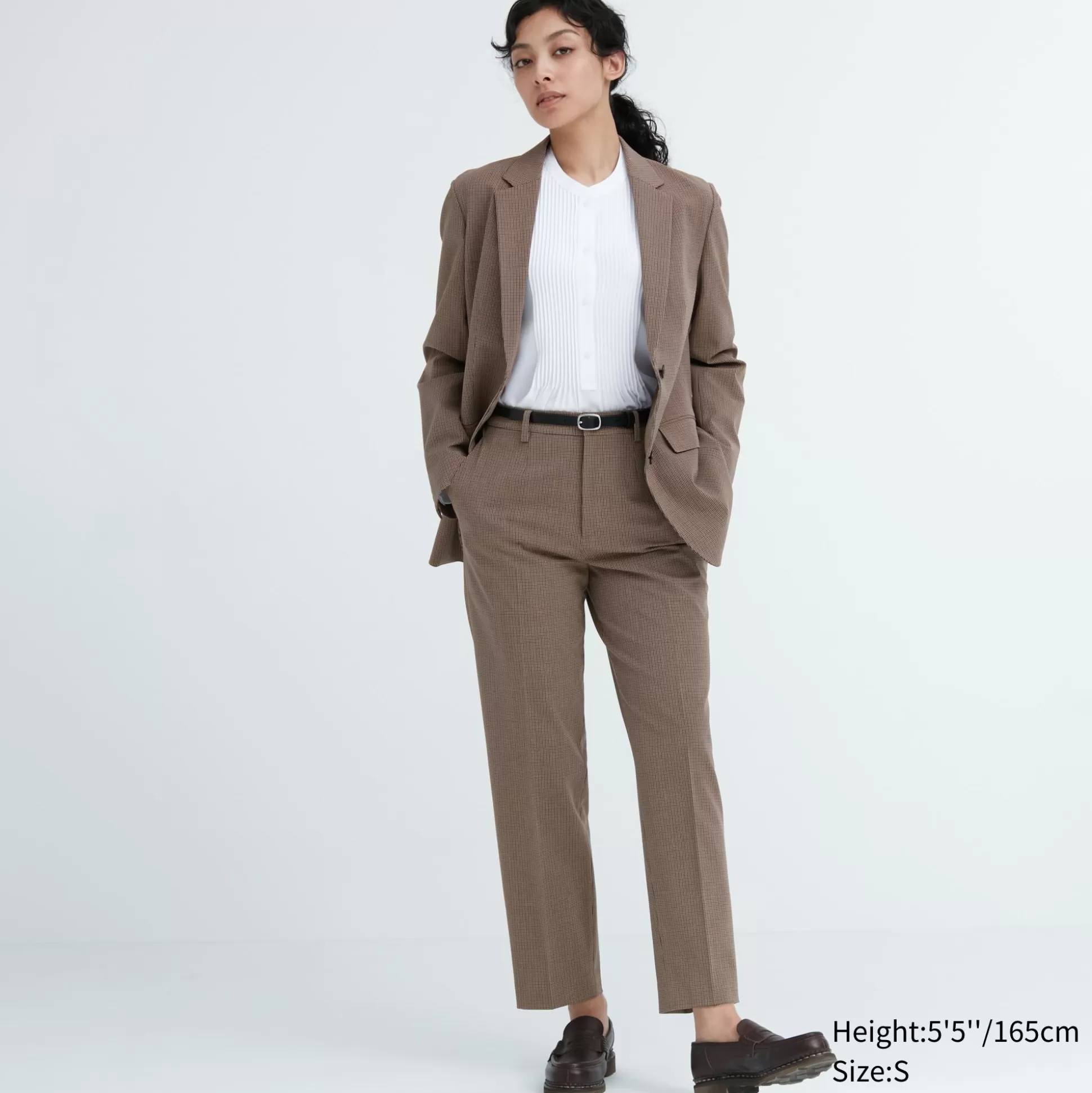 Women UNIQLO Pants<Smart Ankle Pants (2-Way Stretch Check)