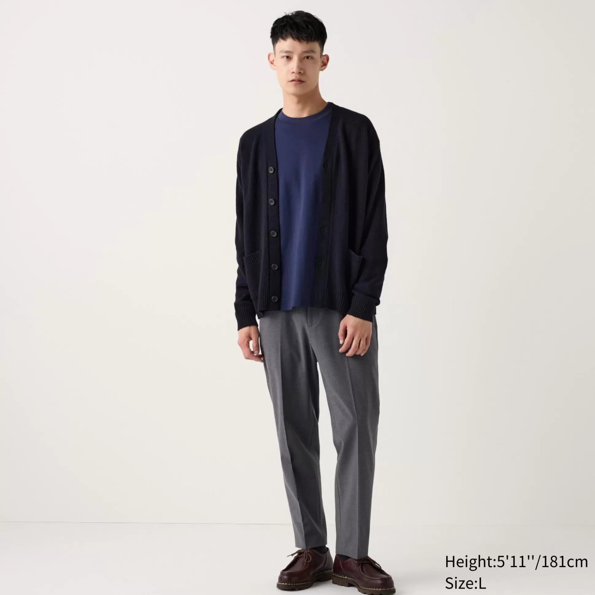 Men UNIQLO Pants<Smart Ankle Pants (2-Way Stretch, Wool-Like)