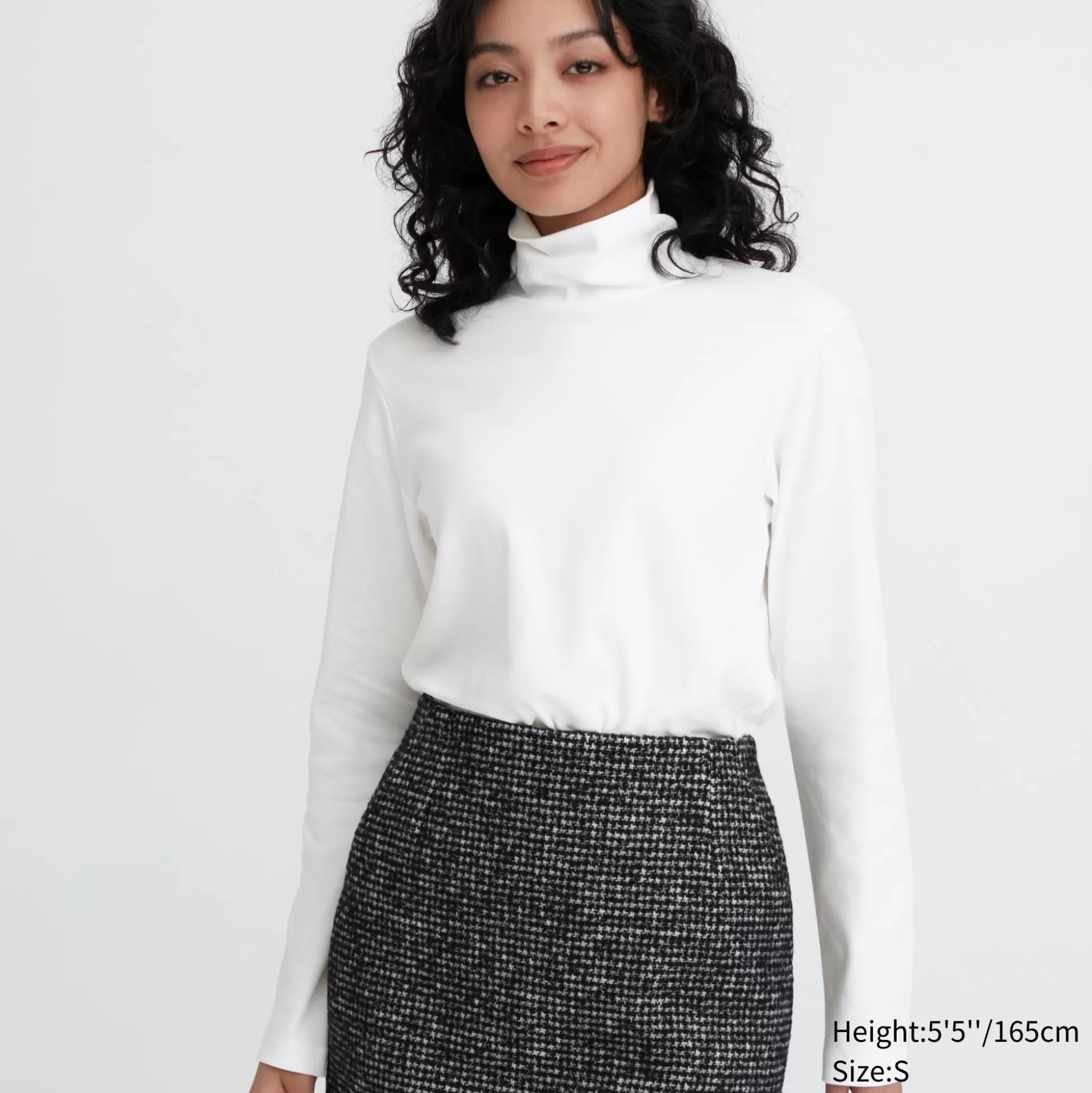 Women UNIQLO T-Shirts<Smooth Stretch Cotton Turtleneck Long Sleeve T-Shirt