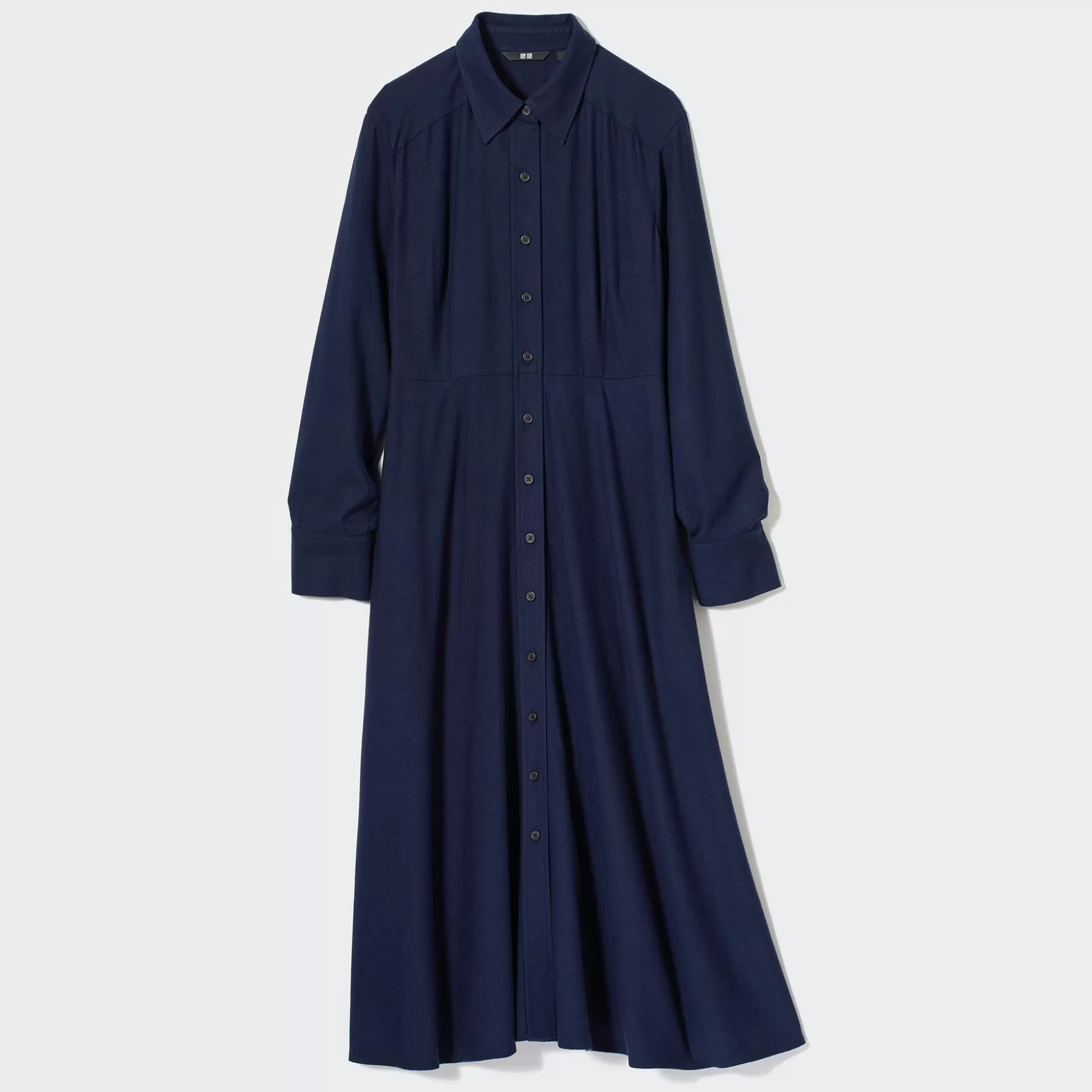 Women UNIQLO Dresses<Soft Brushed Long-Sleeve Shirt Dress