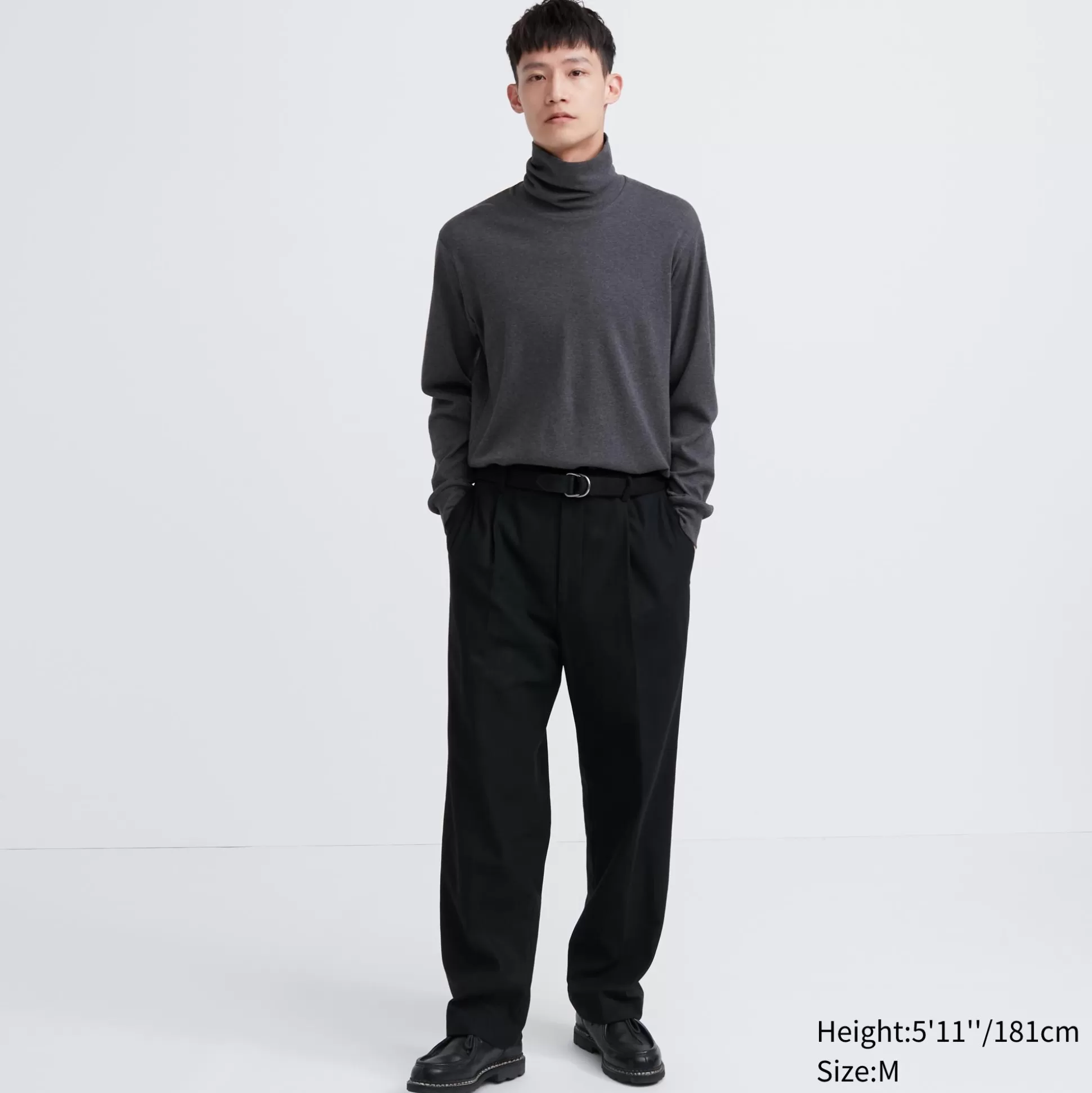 Men UNIQLO T-Shirts<Soft Brushed Turtleneck Long-Sleeve T-Shirt