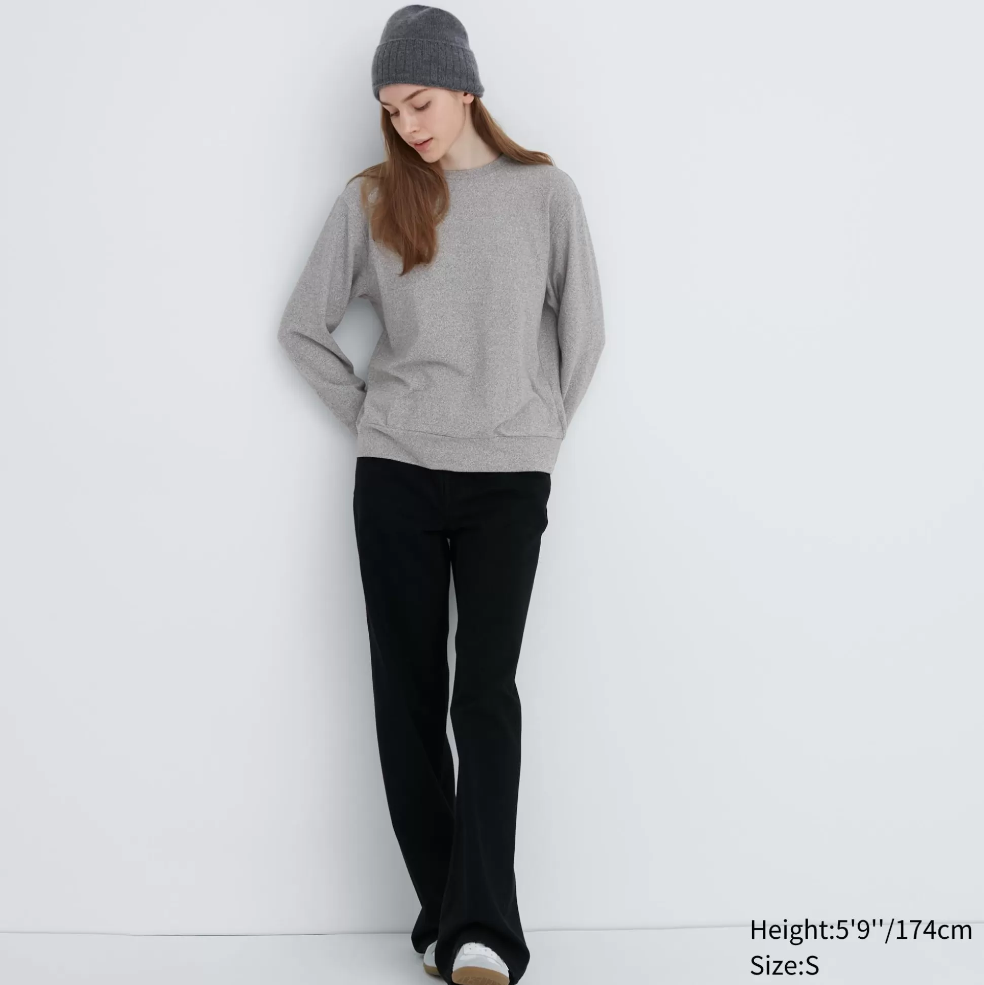 Women UNIQLO T-Shirts<Soft Knitted Fleece Crew Neck Long-Sleeve T-Shirt